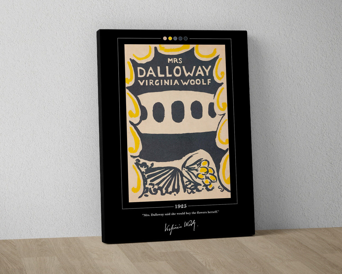 Mrs Dalloway Book Cover Poster | Virginia Woolf, Mrs Dalloway Poster, Mrs Dalloway Print, Book Posters, Canvas Wall Art, Book Lover Gift