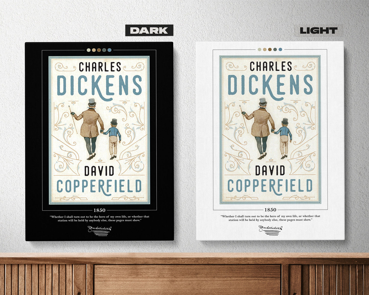 David Copperfield Book Cover Poster | Charles Dickens, David Copperfield Poster, Book Posters, Canvas Wall Art, Book Art, Book Lover Gift