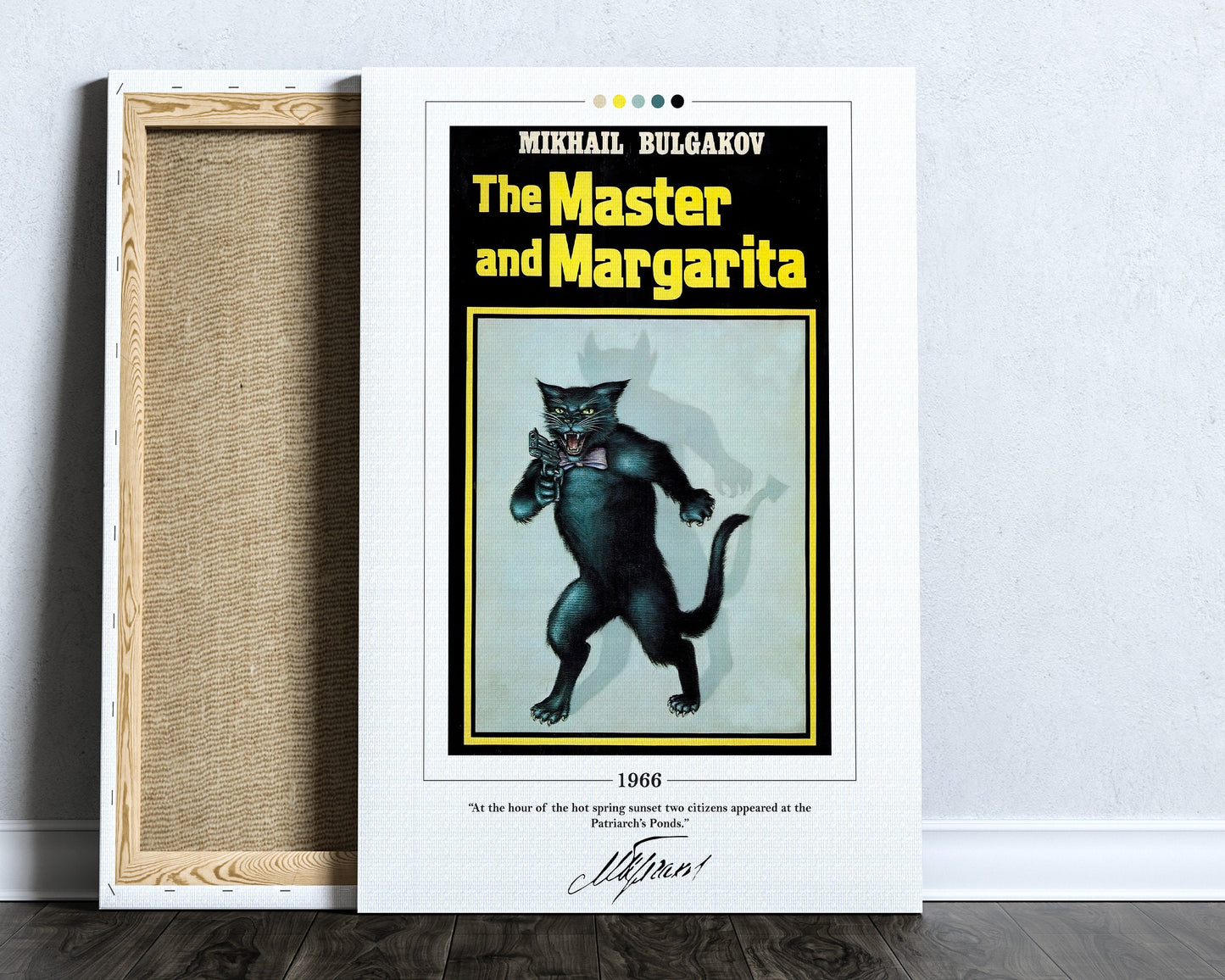 The Master and Margarita Book Cover Poster | Mikhail Bulgakov, Master and Margarita Poster, Book Posters, Canvas Wall Art, Book Lover Gift
