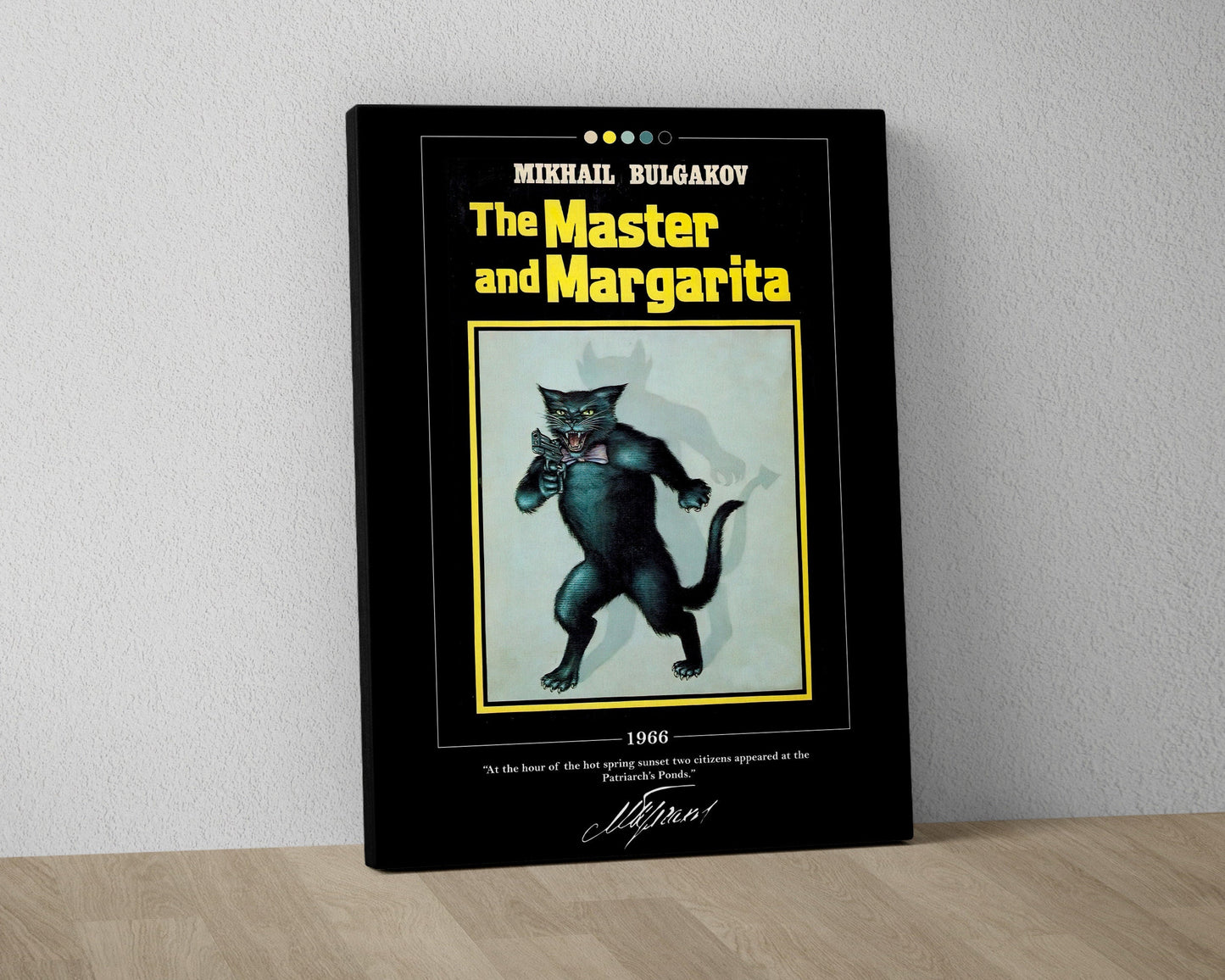 The Master and Margarita Book Cover Poster | Mikhail Bulgakov, Master and Margarita Poster, Book Posters, Canvas Wall Art, Book Lover Gift