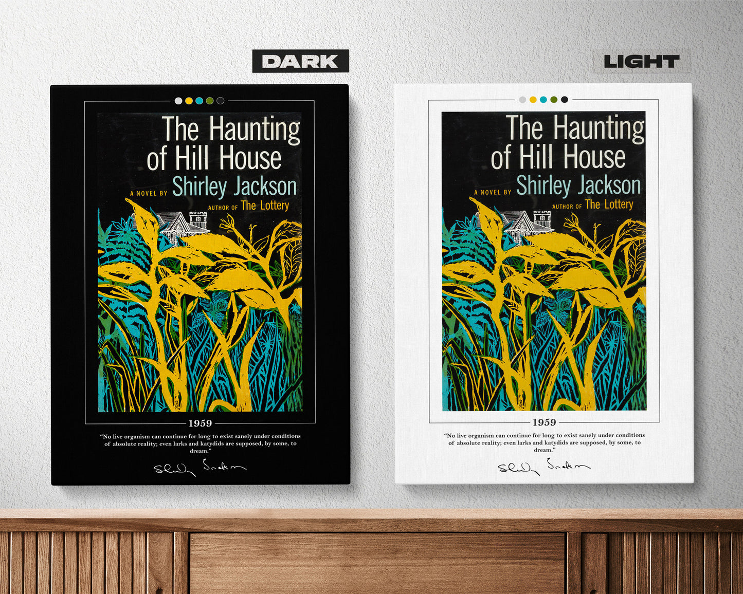 The Haunting of Hill House Book Cover Poster | Shirley Jackson, Haunting of Hill House Poster, Book Posters, Canvas Print, Book Lover Gift