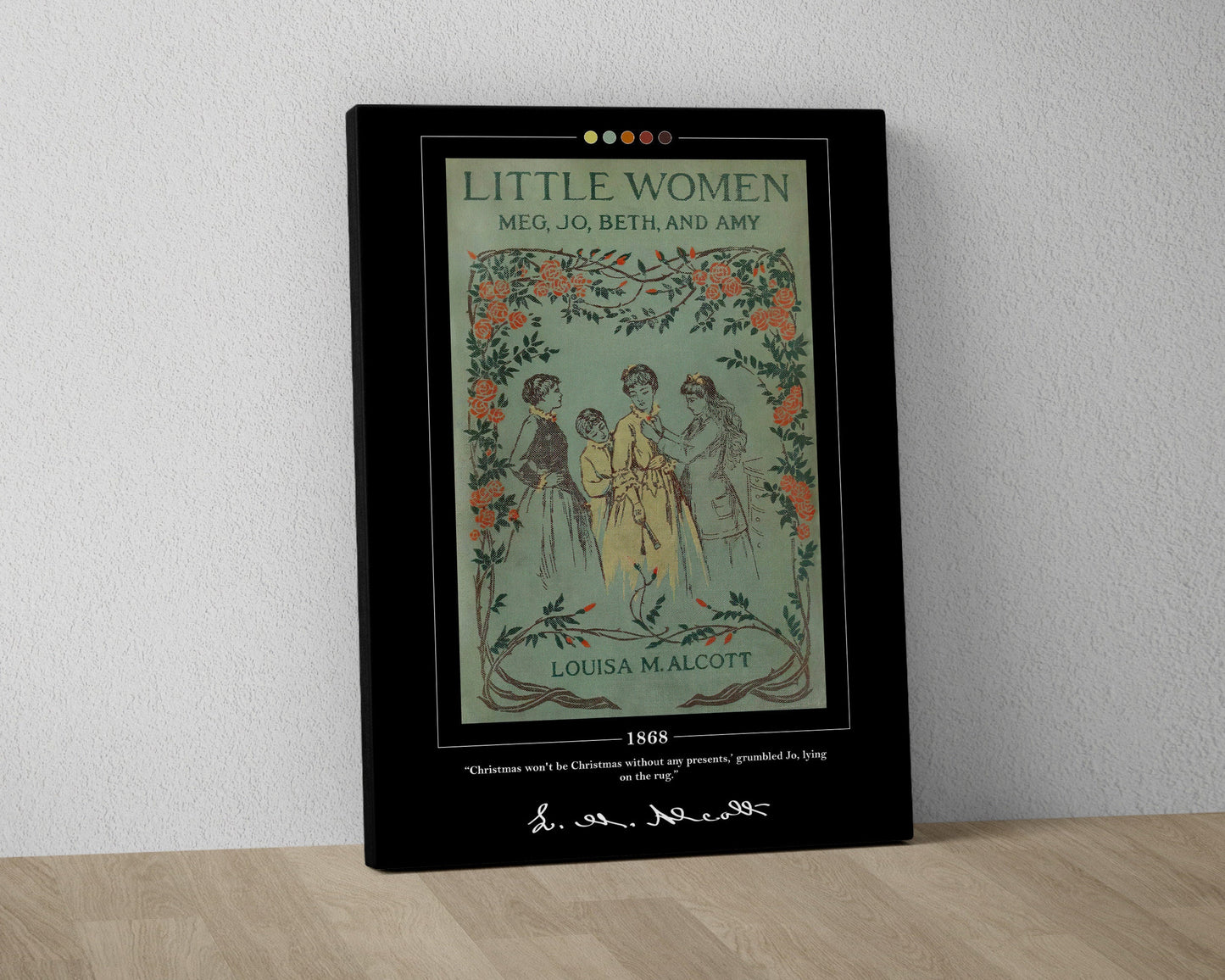 Little Women Book Cover Poster | Louisa May Alcott, Little Women Poster, Little Women Print, Book Posters, Canvas Wall Art, Book Lover Gift
