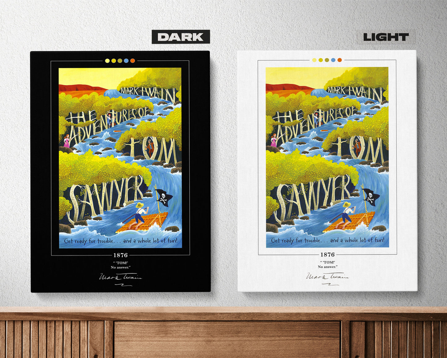 The Adventures of Tom Sawyer Book Cover Poster | Mark Twain, The Adventures of Tom Sawyer Poster, Book Posters, Canvas Wall Art, Book Art
