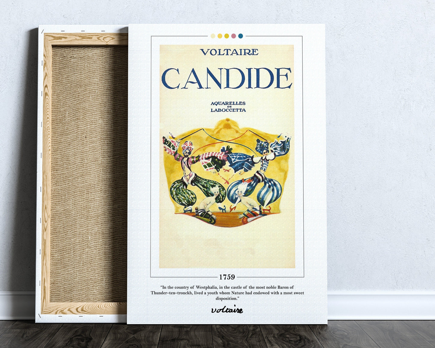 Candide Book Cover Poster | Voltaire, Candide Poster, Candide Print, Book Posters, Book Prints, Book Art, Canvas Wall Art, Book Lover Gift