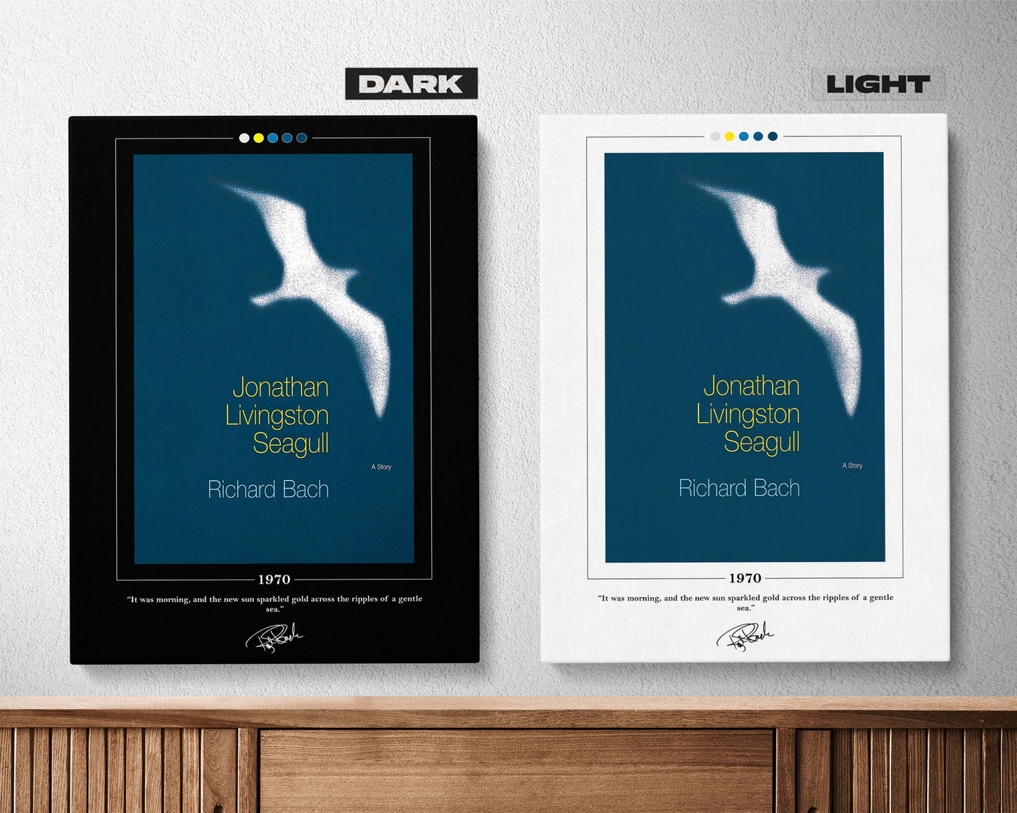 Jonathan Livingston Seagull Book Cover Poster | Richard Bach, Jonathan Livingston Seagull Poster, Book Poster, Canvas Print, Book Lover Gift