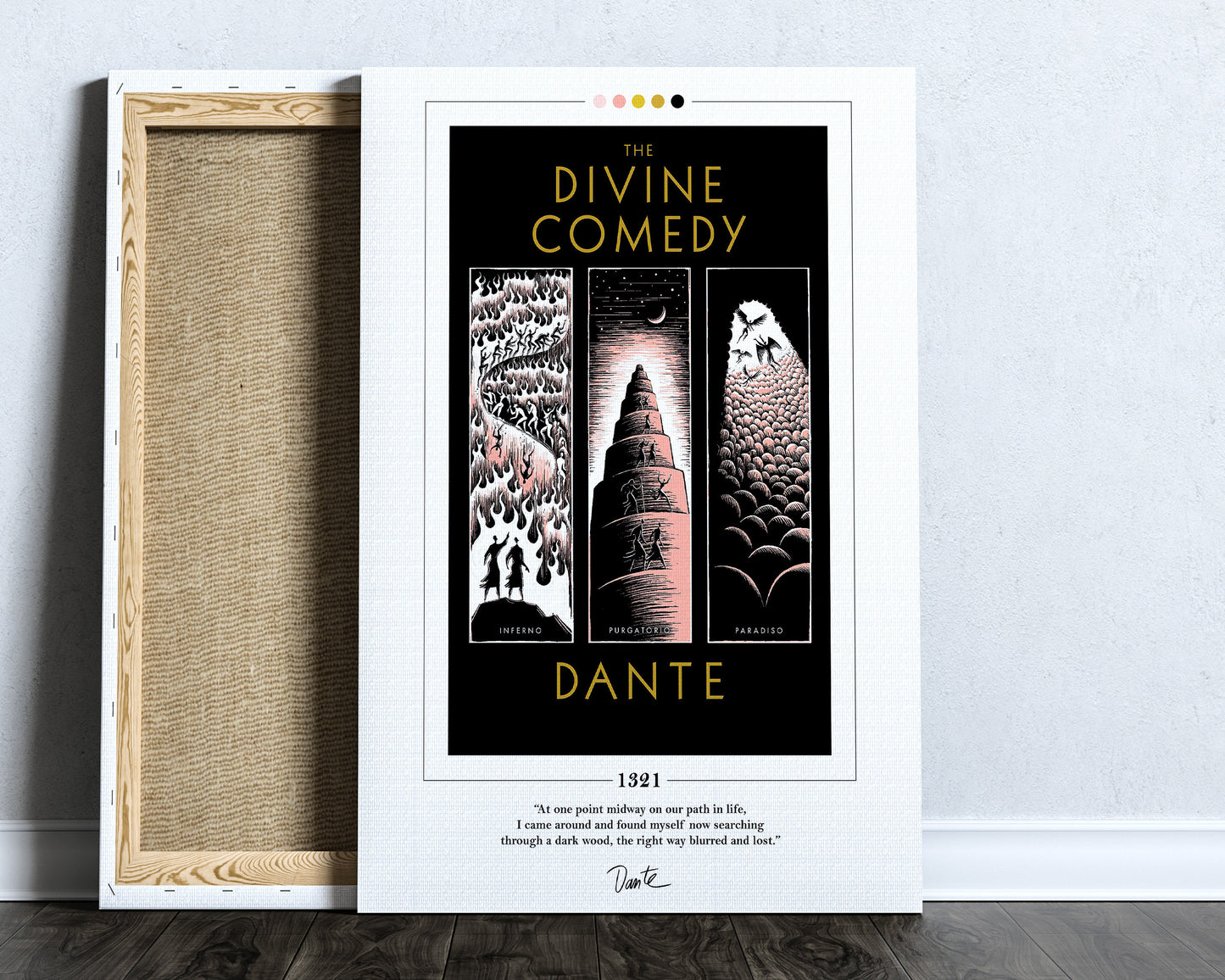 Divine Comedy Book Cover Poster | Dante Alighieri, Divine Comedy Poster, Divine Comedy Print, Book Posters, Book Art, Book Lover Gift