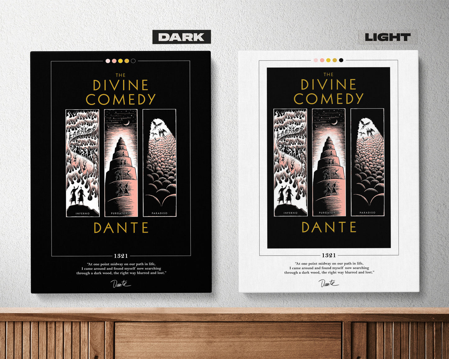 Divine Comedy Book Cover Poster | Dante Alighieri, Divine Comedy Poster, Divine Comedy Print, Book Posters, Book Art, Book Lover Gift
