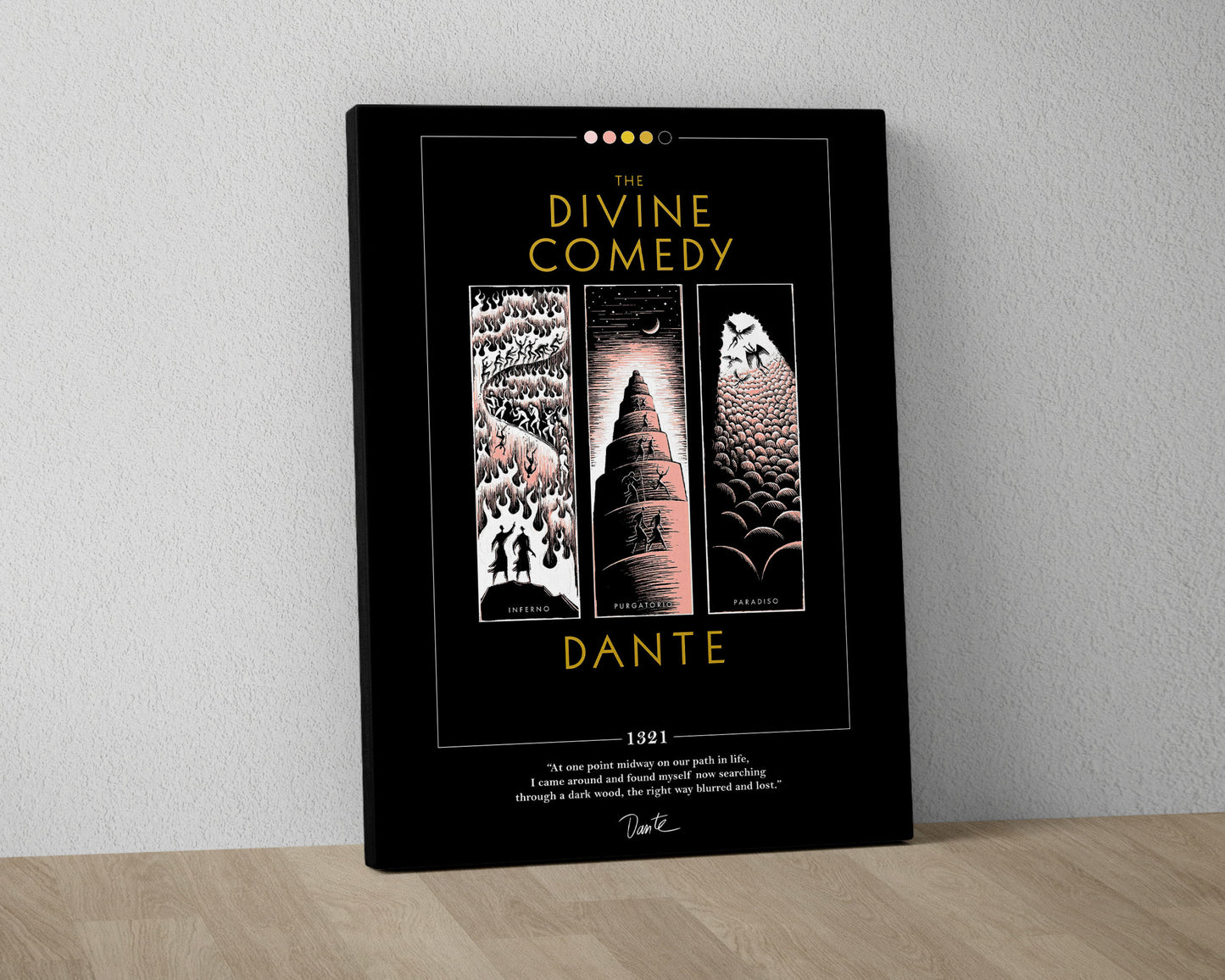 Divine Comedy Book Cover Poster | Dante Alighieri, Divine Comedy Poster, Divine Comedy Print, Book Posters, Book Art, Book Lover Gift