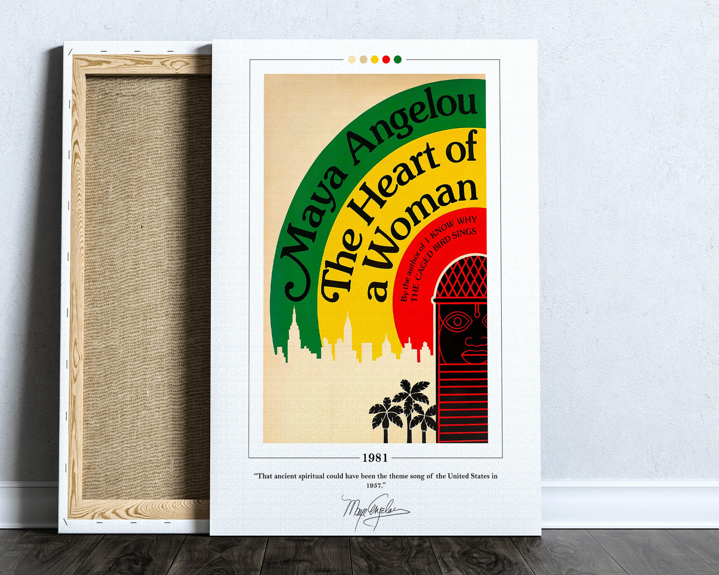 The Heart of a Woman Book Cover Poster | Maya Angelou, The Heart of a Woman Poster, Book Posters, Canvas Wall Art, Book Art, Book Lover Gift