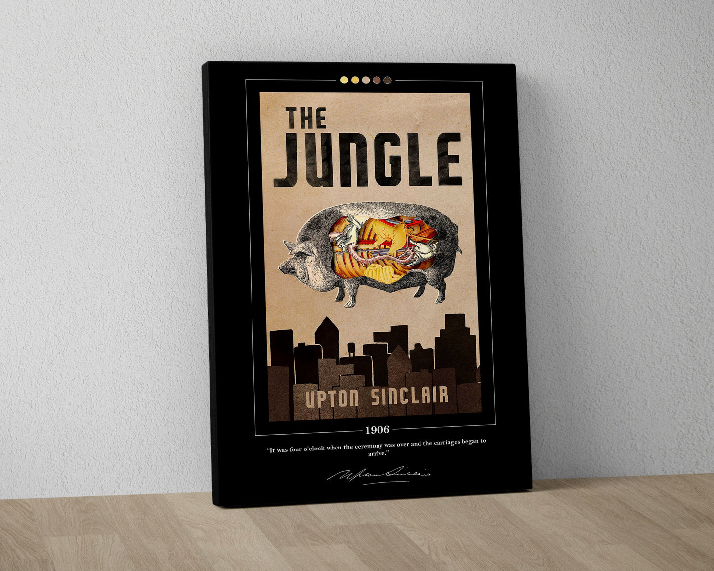 The Jungle Book Cover Poster | Upton Sinclair, The Jungle Poster, The Jungle Print, Book Posters, Canvas Wall Art, Book Art, Book Lover Gift