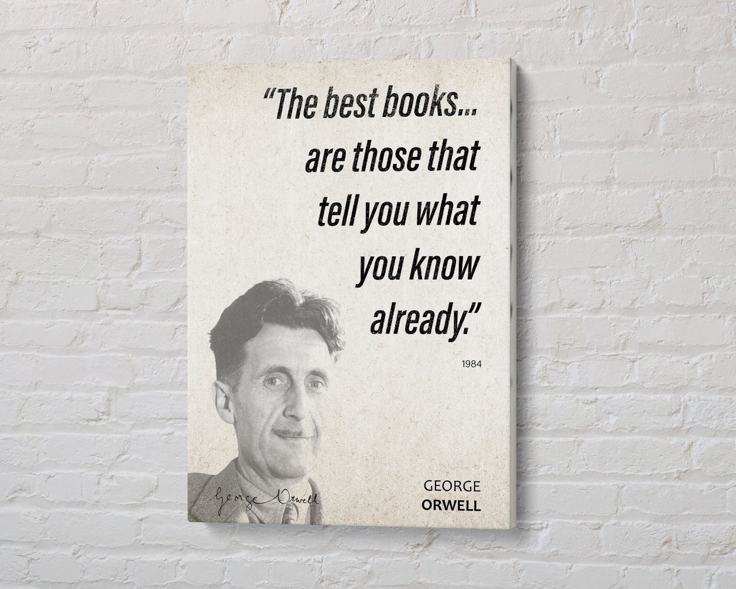 George Orwell Quote Wall Art | "The Best Books" 1984 Quote Poster, Quote Print, Quote Art, Book Quote, Canvas Wall Art, Book Lover Gift