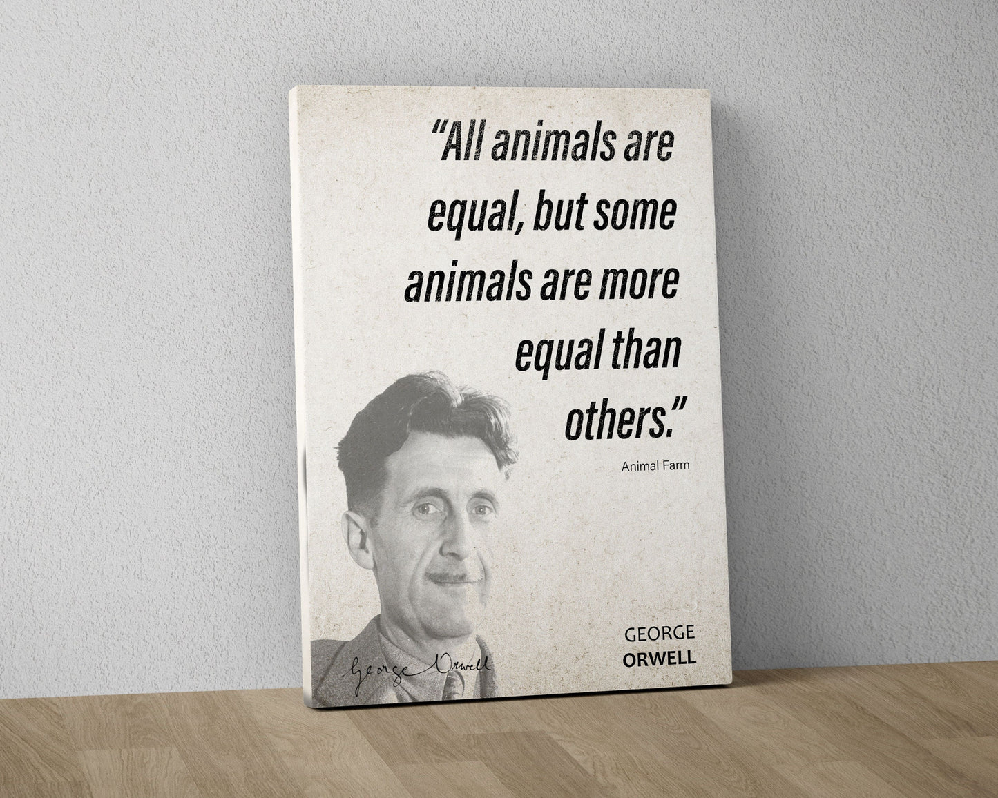 George Orwell Quote Wall Art | Animal Farm Quote Poster, Quote Print, Quote Art, Book Quote, Canvas Wall Art, Book Lover Gift