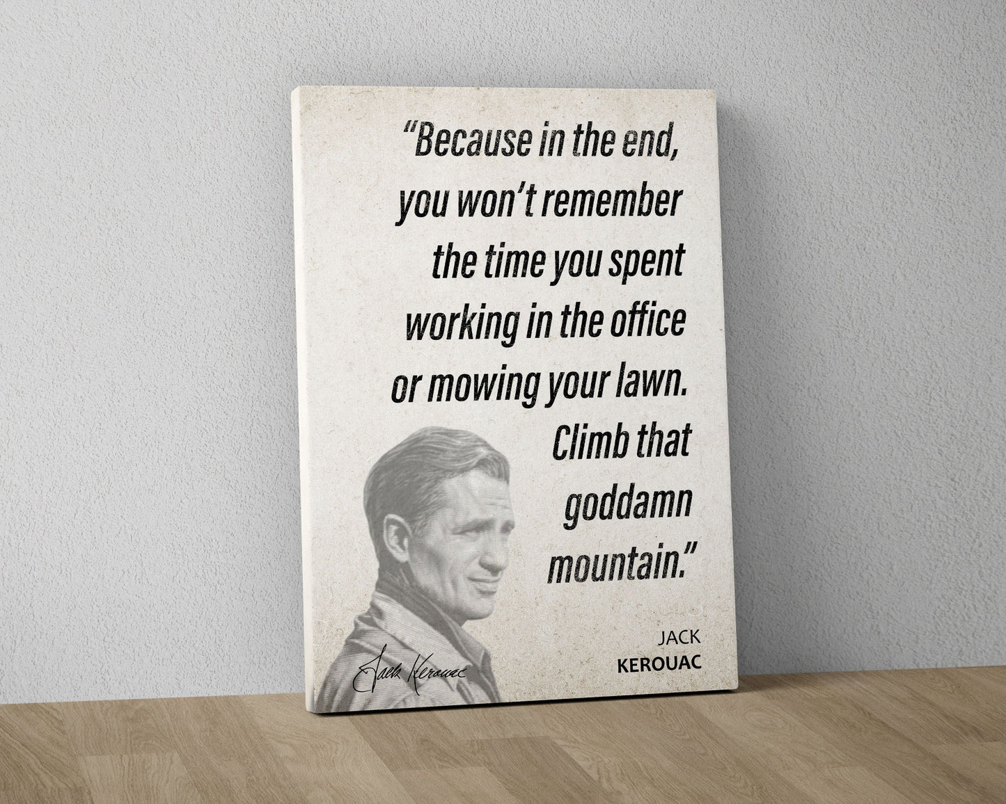 Jack Kerouac Quote Wall Art | "Mountain" Quote Poster, Quote Print, Quote Art, Book Quotes, Canvas Wall Art, Book Lover Gift