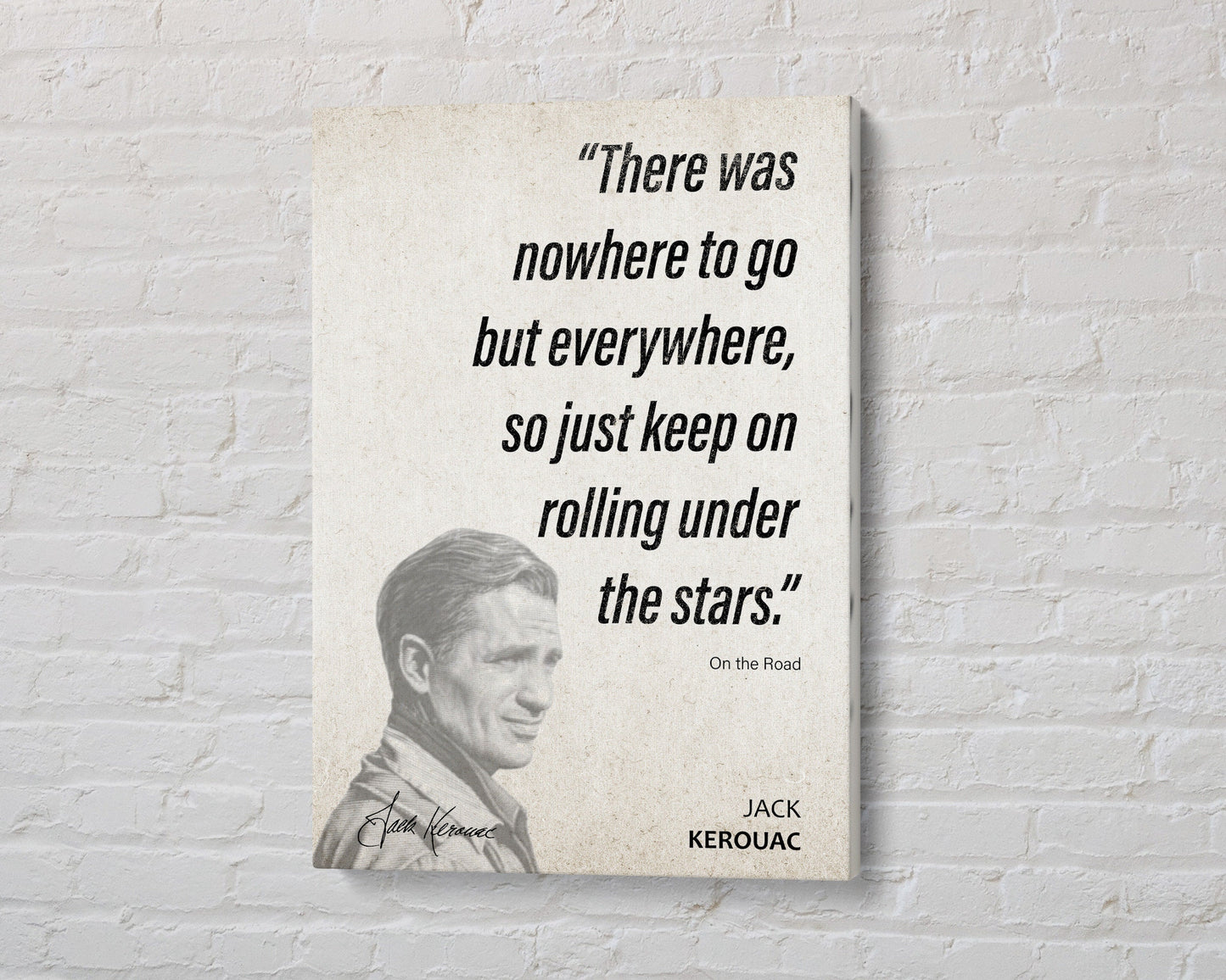 Jack Kerouac Quote Wall Art | "The Stars" On the Road Quote Poster, Quote Print, Quote Art, Book Quotes, Canvas Wall Art, Book Lover Gift