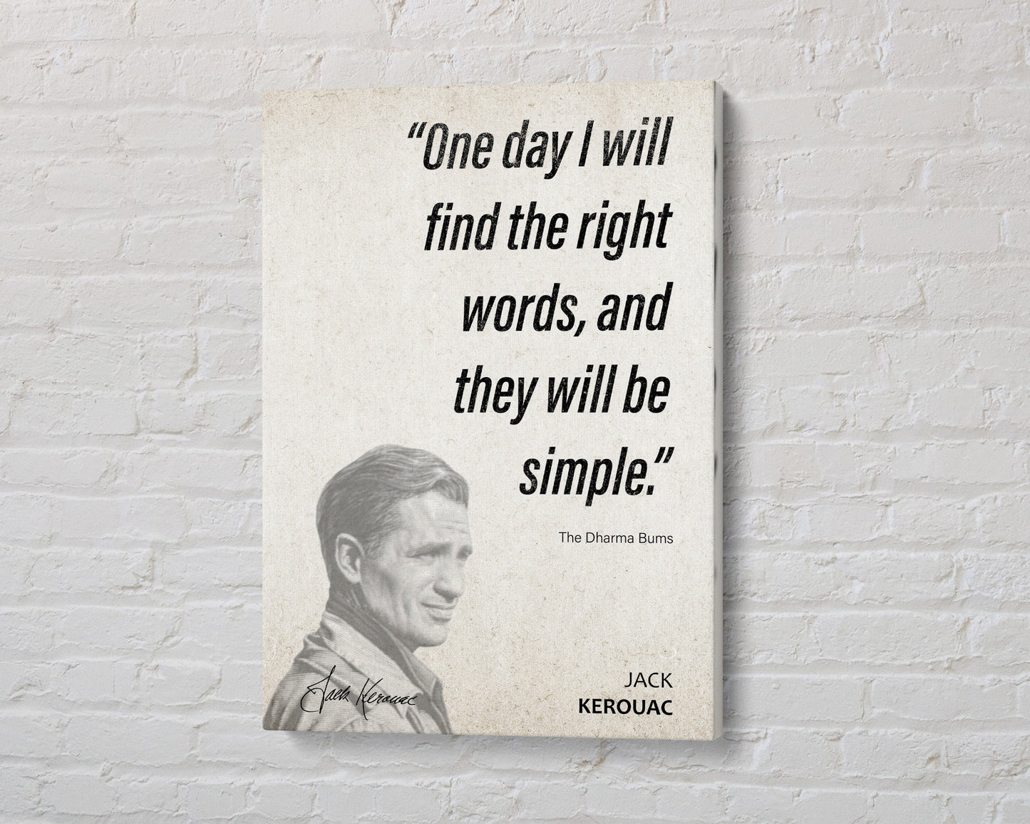 Jack Kerouac Quote Wall Art | The Dharma Bums Quote Poster, Quote Print, Quote Art, Book Quotes, Canvas Wall Art, Book Lover Gift