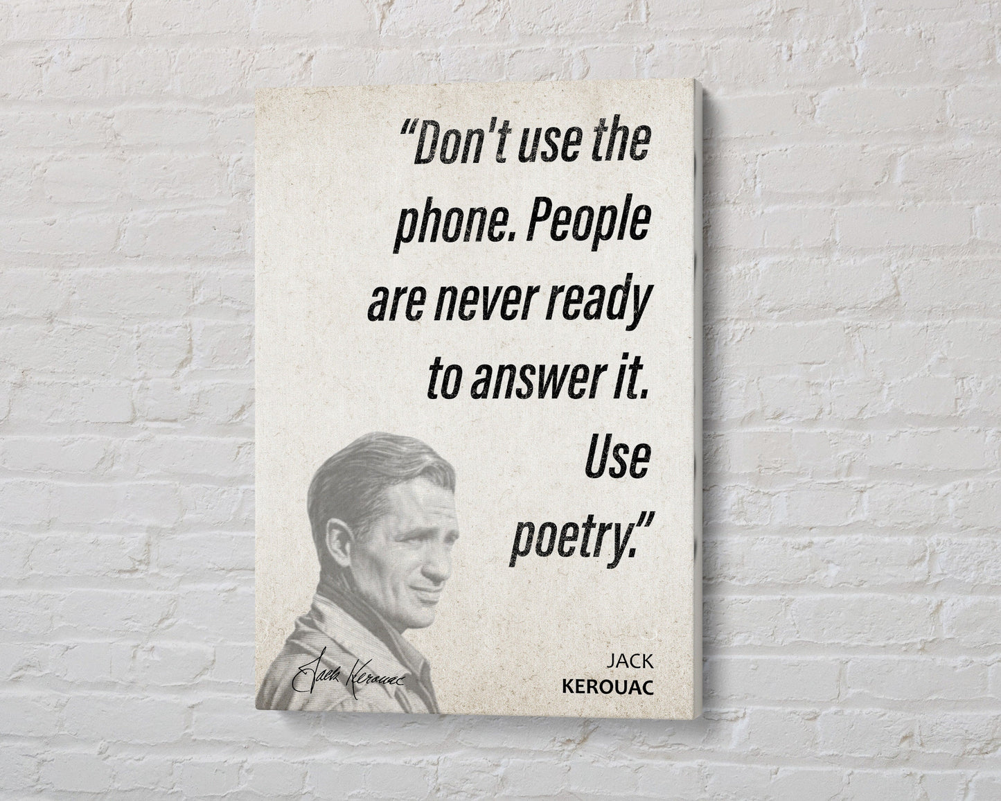 Jack Kerouac Quote Wall Art | "Use Poetry" Quote Poster, Quote Print, Quote Art, Book Quotes, Canvas Wall Art, Book Lover Gift