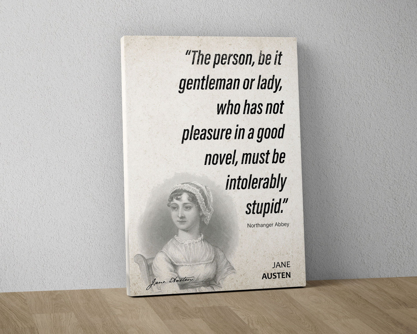 Jane Austen Quote Wall Art | Northanger Abbey Quote Poster, Quote Print, Quote Art, Book Quotes, Canvas Wall Art, Book Lover Gift
