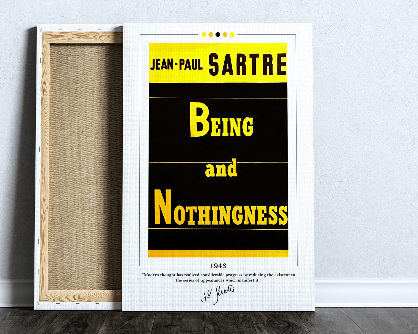 Being and Nothingness Book Cover Poster | Jean Paul Sartre, Being and Nothingness Poster, Book Posters, Canvas Wall Art, Book Lover Gift