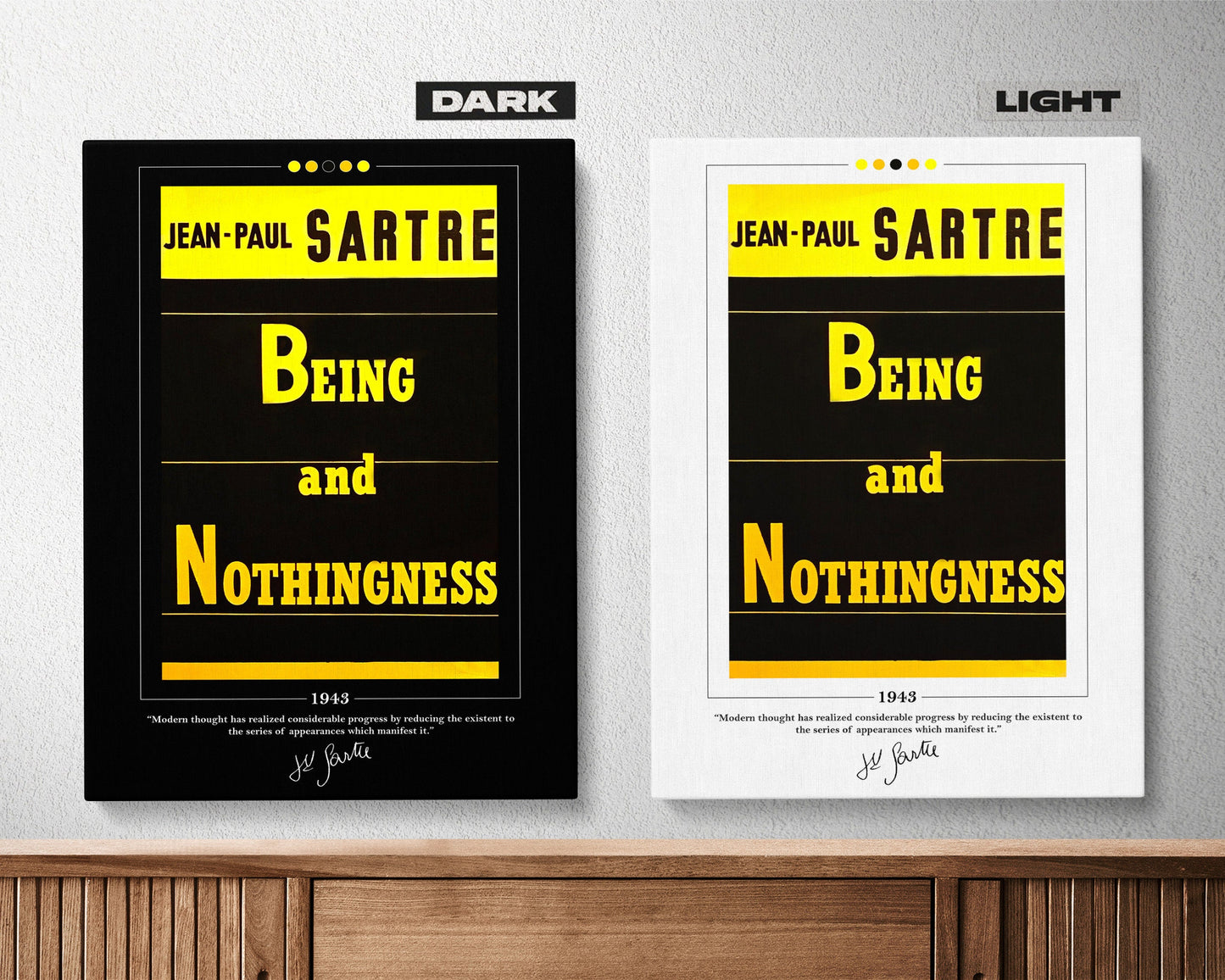 Being and Nothingness Book Cover Poster | Jean Paul Sartre, Being and Nothingness Poster, Book Posters, Canvas Wall Art, Book Lover Gift