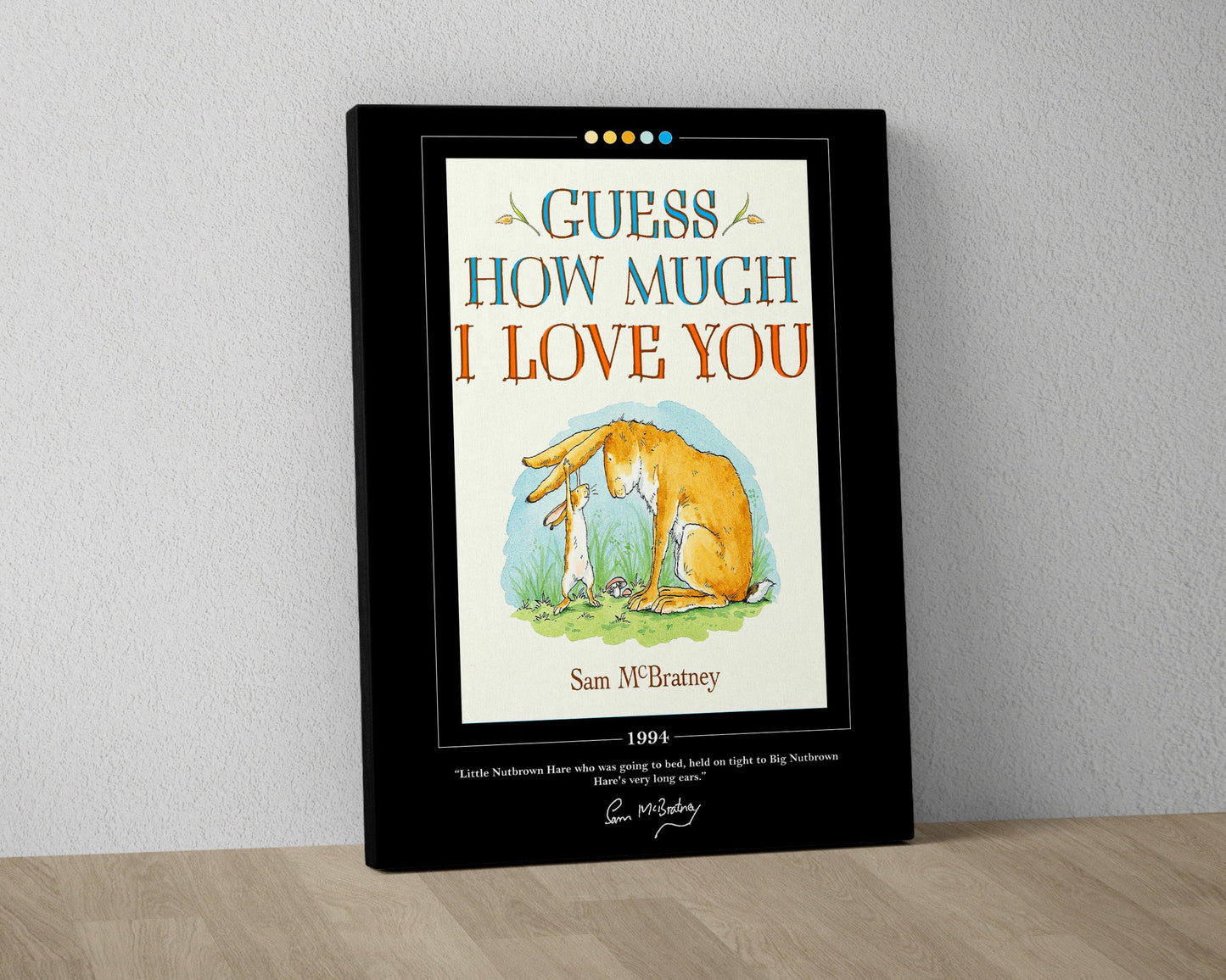 Guess How Much I Love You Book Cover Poster | Sam McBratney, Guess How Much I Love You Poster, Book Posters, Book Art, Book Lover Gift