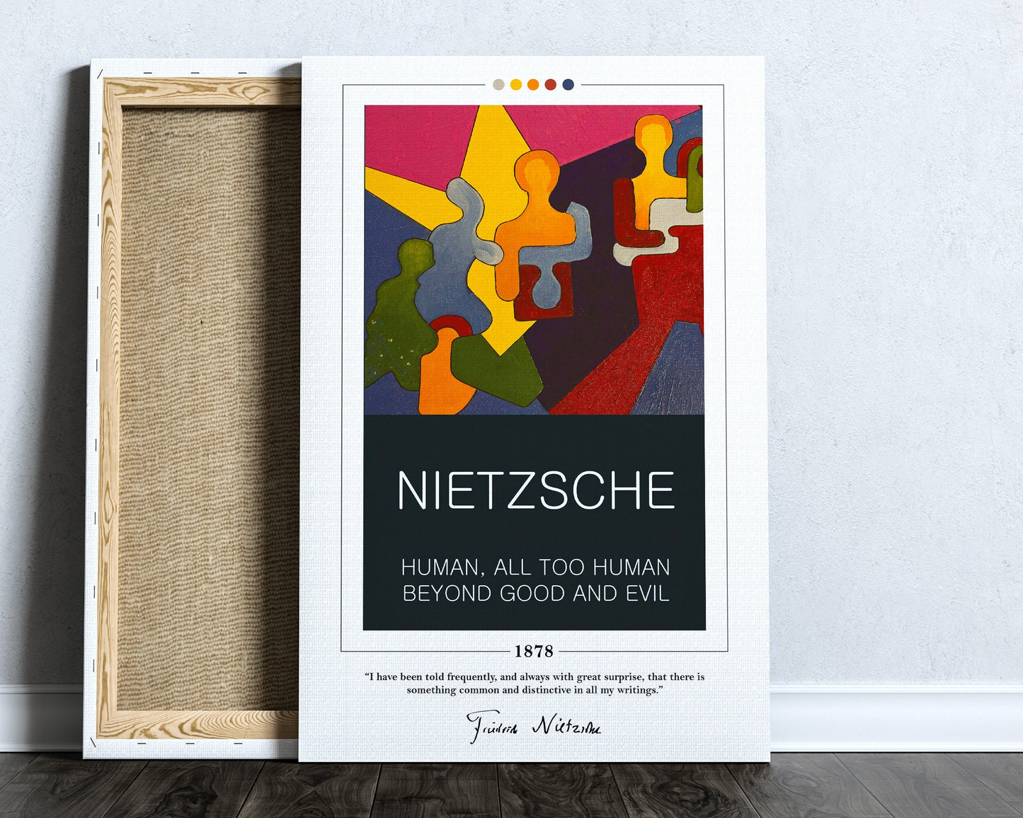 Human All Too Human and Beyond Good and Evil Book Cover Poster | Friedrich Nietzsche, Book Posters, Book Art, Canvas Print, Book Lover Gift