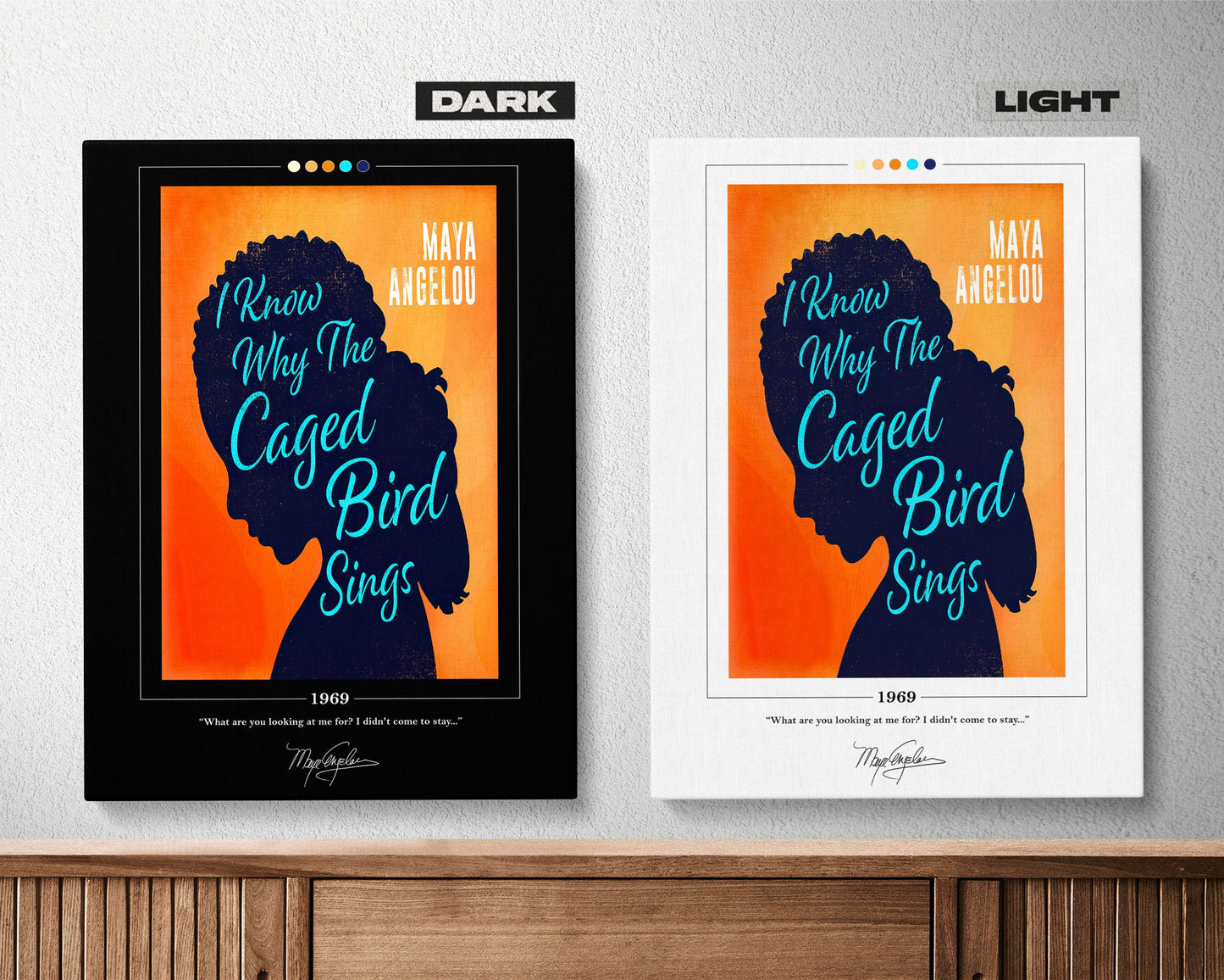 I Know Why the Caged Bird Sings Book Cover Poster | Maya Angelou, I Know Why the Caged Bird Sings Poster, Book Posters, Book Lover Gift