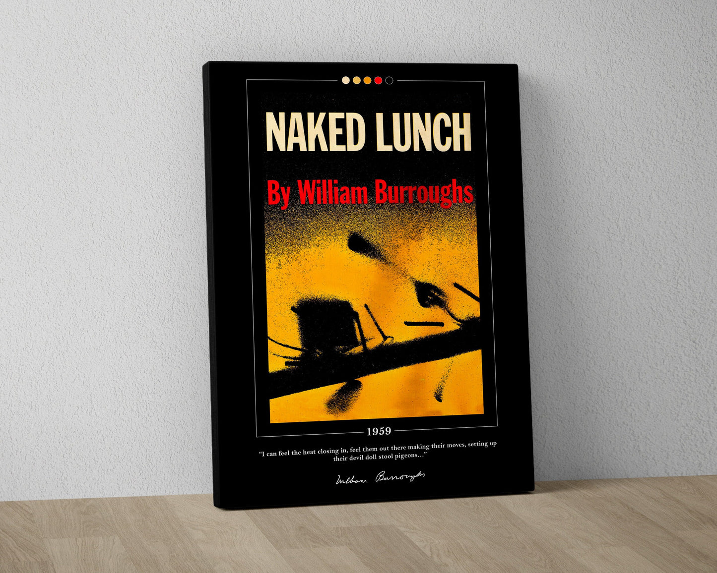 Naked Lunch Book Cover Poster | William S. Burroughs, Naked Lunch Poster, Naked Lunch Print, Book Posters, Canvas Wall Art, Book Lover Gift