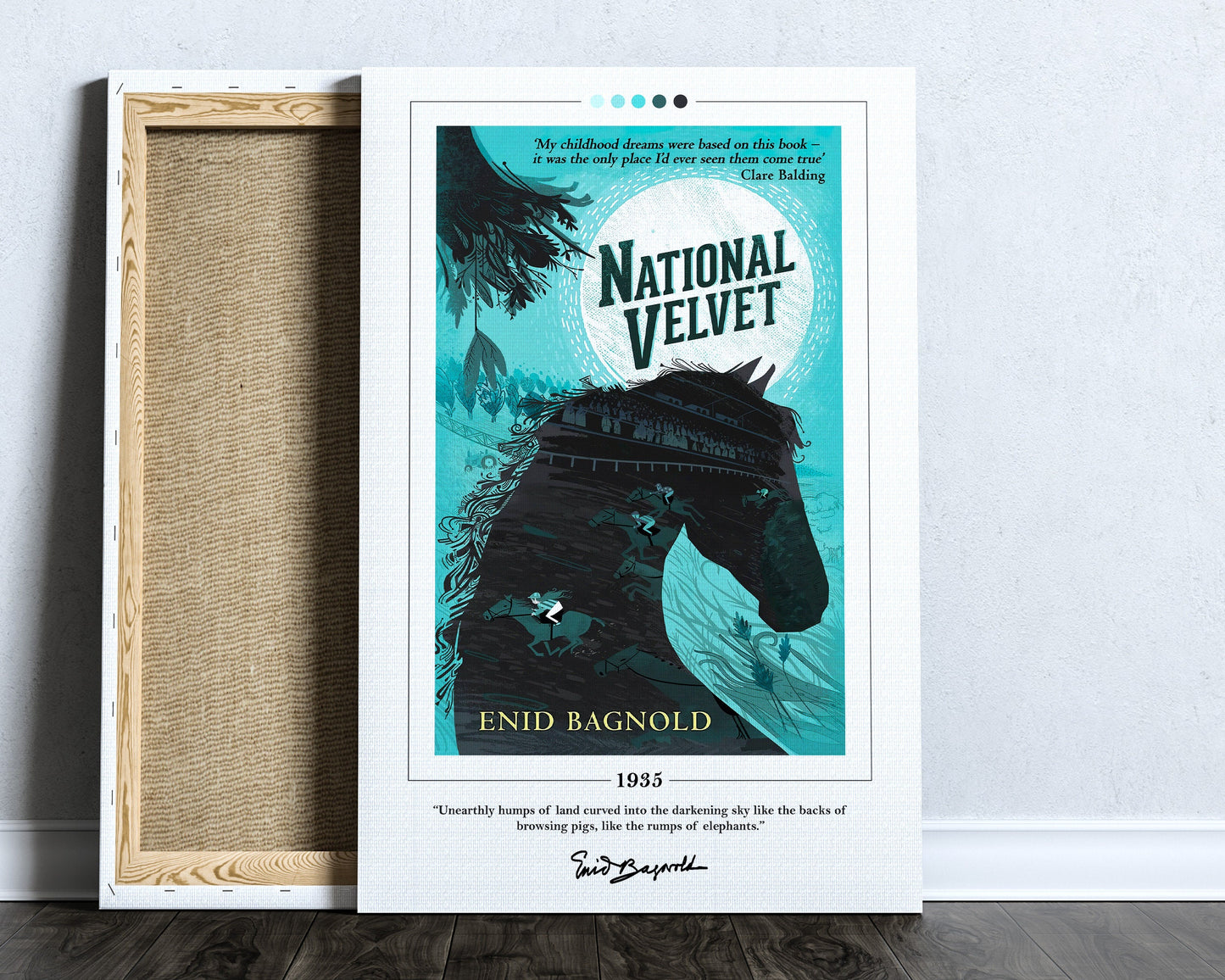 National Velvet Book Cover Poster | Enid Bagnold, National Velvet Poster, National Velvet Print, Book Posters, Book Art, Book Lover Gift