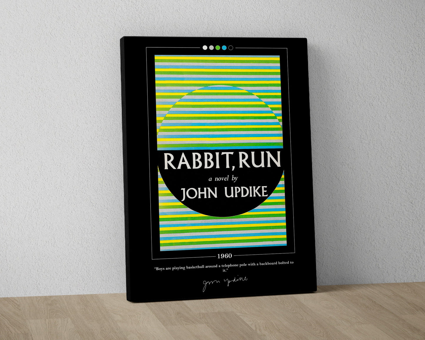 Rabbit Run Book Cover Poster | John Updike, Rabbit Run Poster, Rabbit Run Print, Book Posters, Canvas Wall Art, Book Art, Book Lover Gift