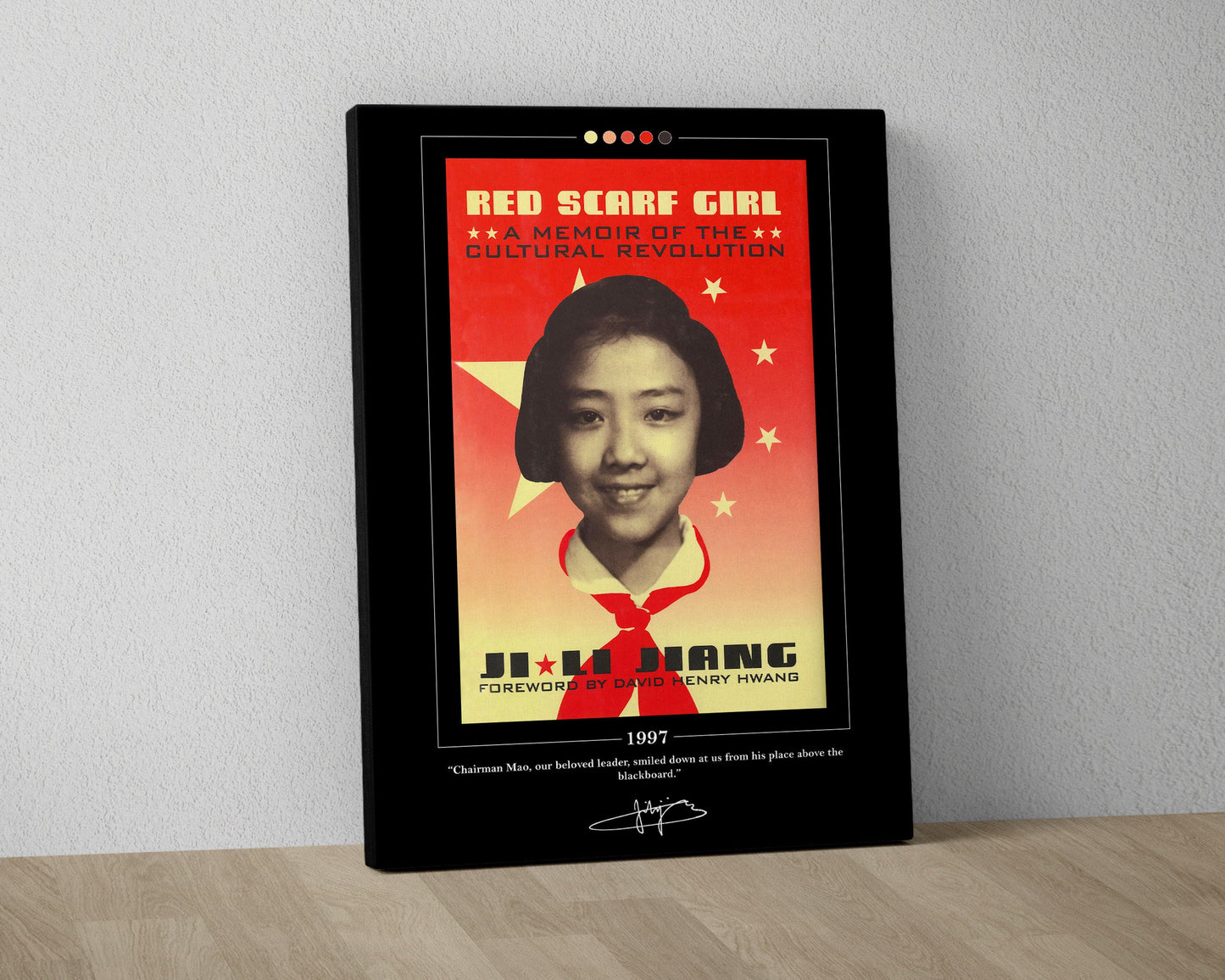 Red Scarf Girl Book Cover Poster | Ji Li Jiang, Red Scarf Girl Poster, Red Scarf Girl Print, Book Posters, Book Art, Book Lover Gift