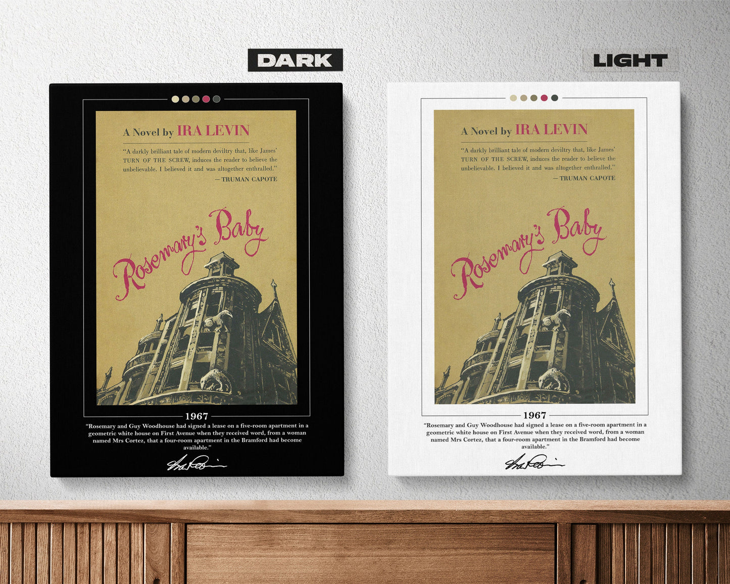 Rosemary's Baby Book Cover Poster | Ira Levin, Rosemary's Baby Poster, Rosemary's Baby Print, Book Posters, Book Art, Book Lover Gift