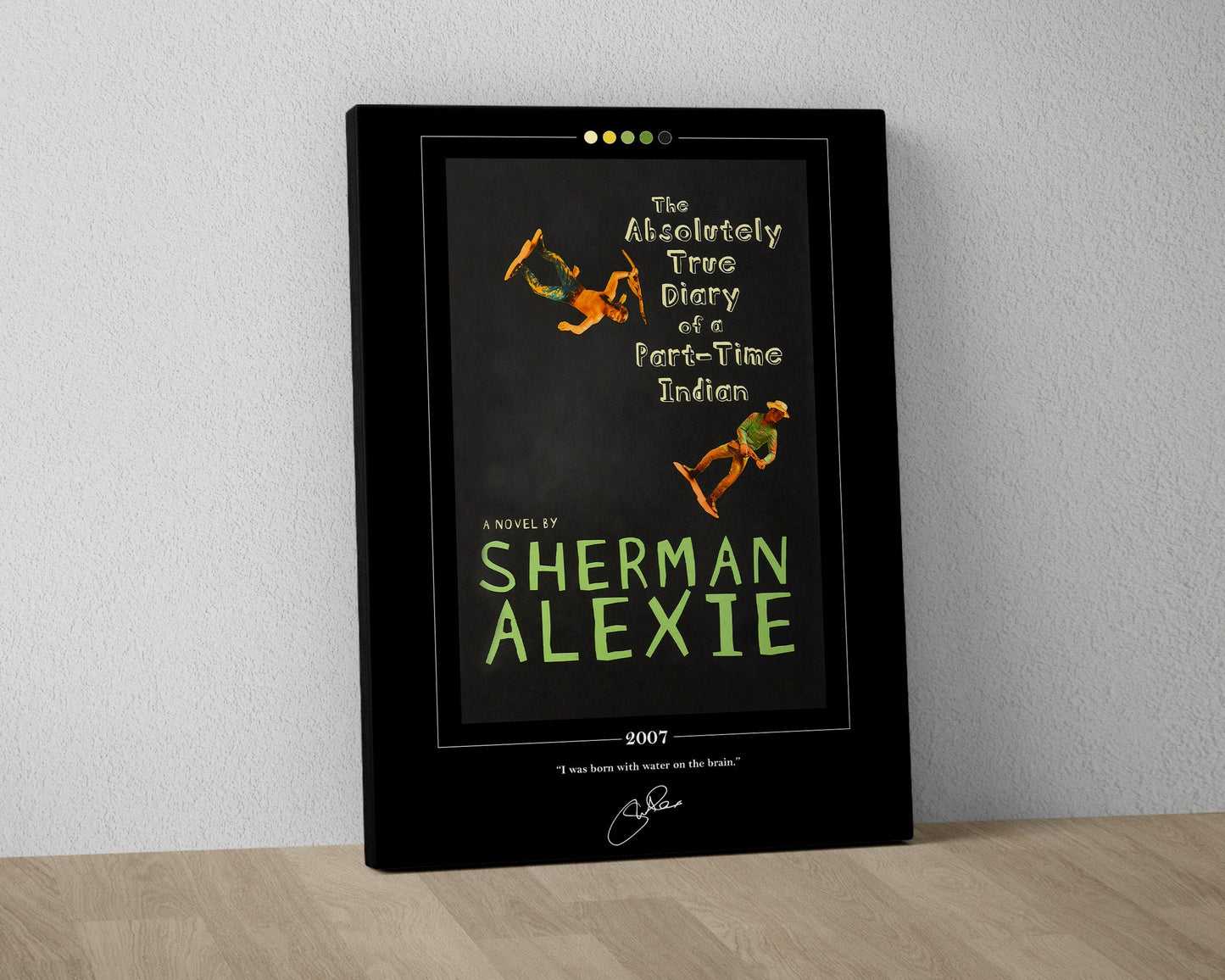 The Absolutely True Diary of a Part Time Indian Book Cover Poster | Sherman Alexie, Book Posters, Canvas Wall Art, Book Art, Book Lover Gift