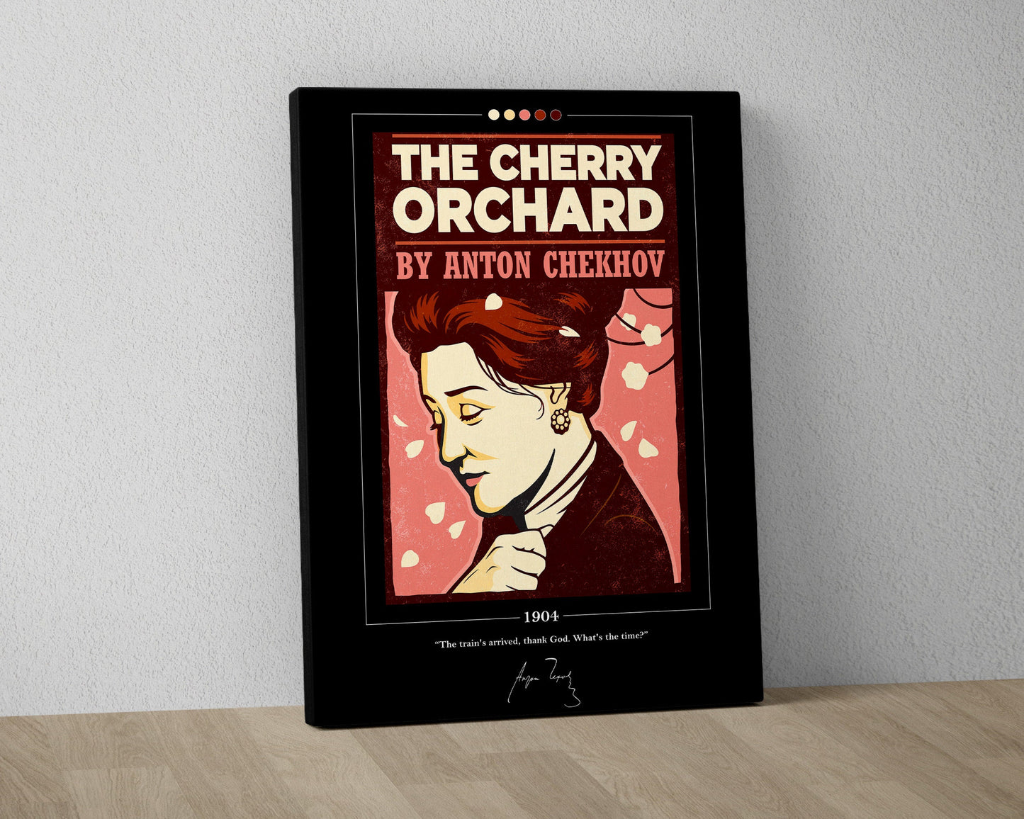 The Cherry Orchard Book Cover Poster | Anton Chekhov, Cherry Orchard Poster, Cherry Orchard Print, Book Posters, Book Art, Book Lover Gift