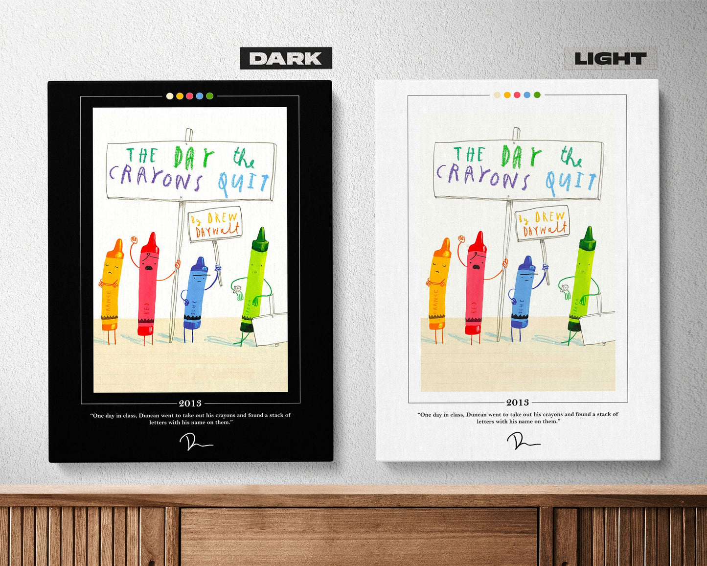 The Day the Crayons Quit Book Cover Poster | Drew Daywalt, The Day the Crayons Quit Poster, Book Posters, Book Art, Book Lover Gift