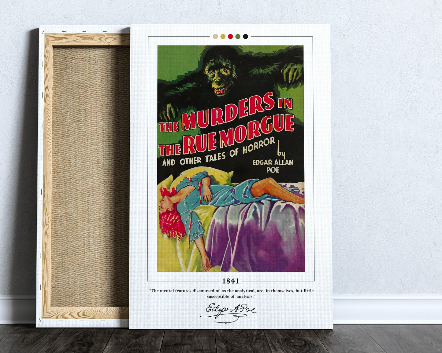 The Murders in the Rue Morgue Book Cover Poster | Edgar Allan Poe, The Murders in the Rue Morgue Poster, Book Posters, Book Lover Gift