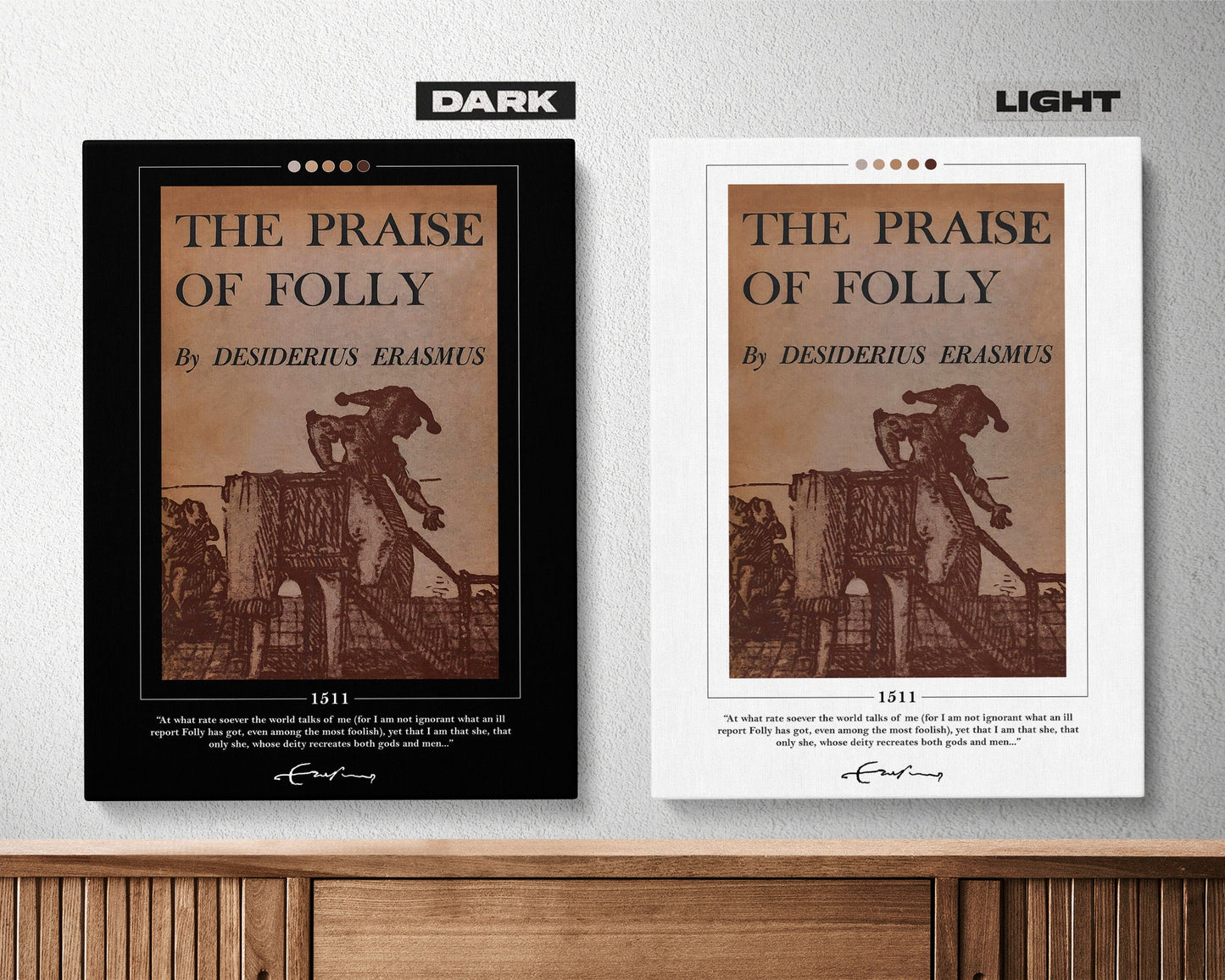 Praise of Folly Book Cover Poster | Desiderius Erasmus, Praise of Folly Poster, Praise of Folly Print, Book Posters, Book Lover Gift