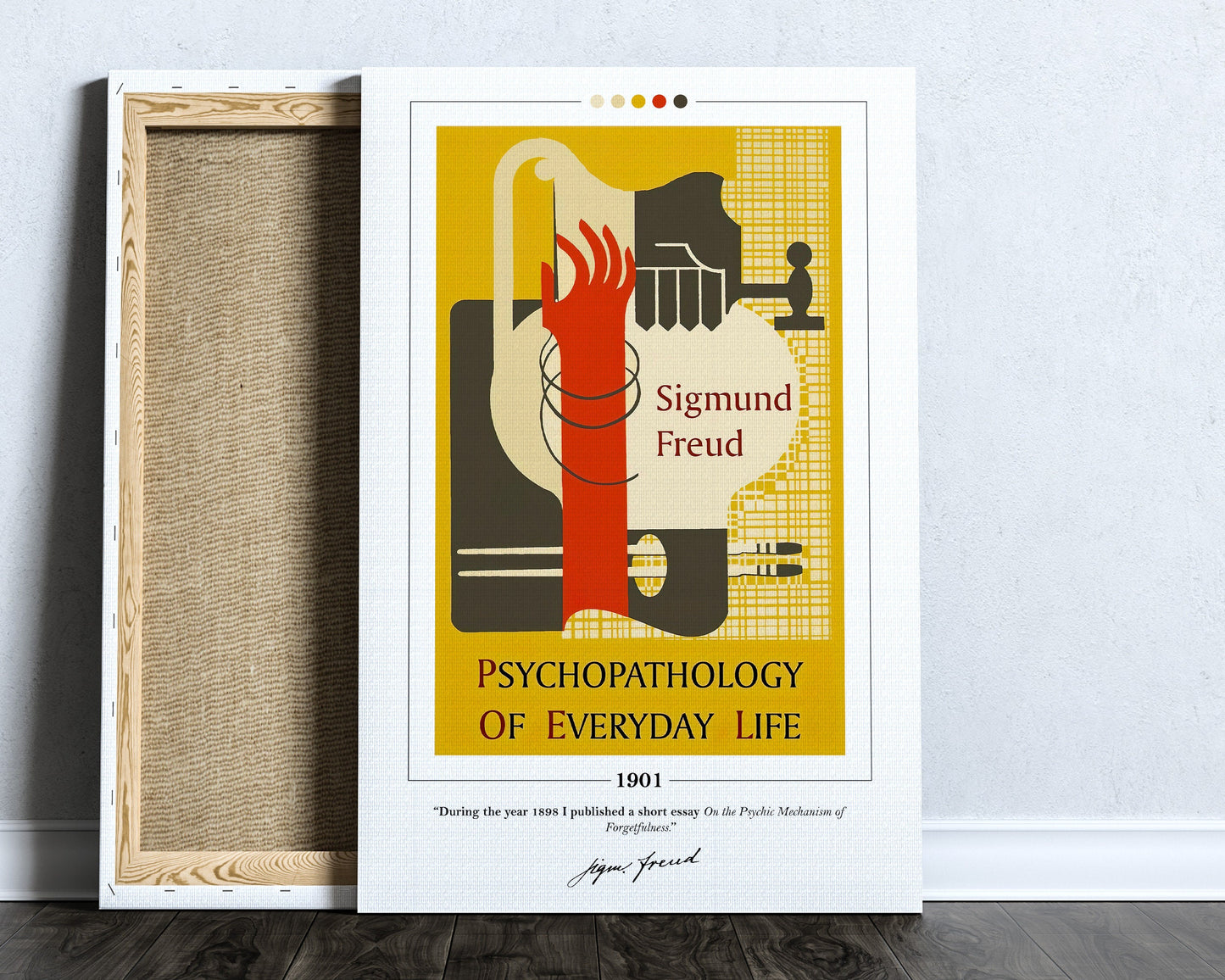 The Psychopathology of Everyday Life Book Cover Poster | Sigmund Freud, Psychopathology of Everyday Life Poster, Book Posters, Book Art
