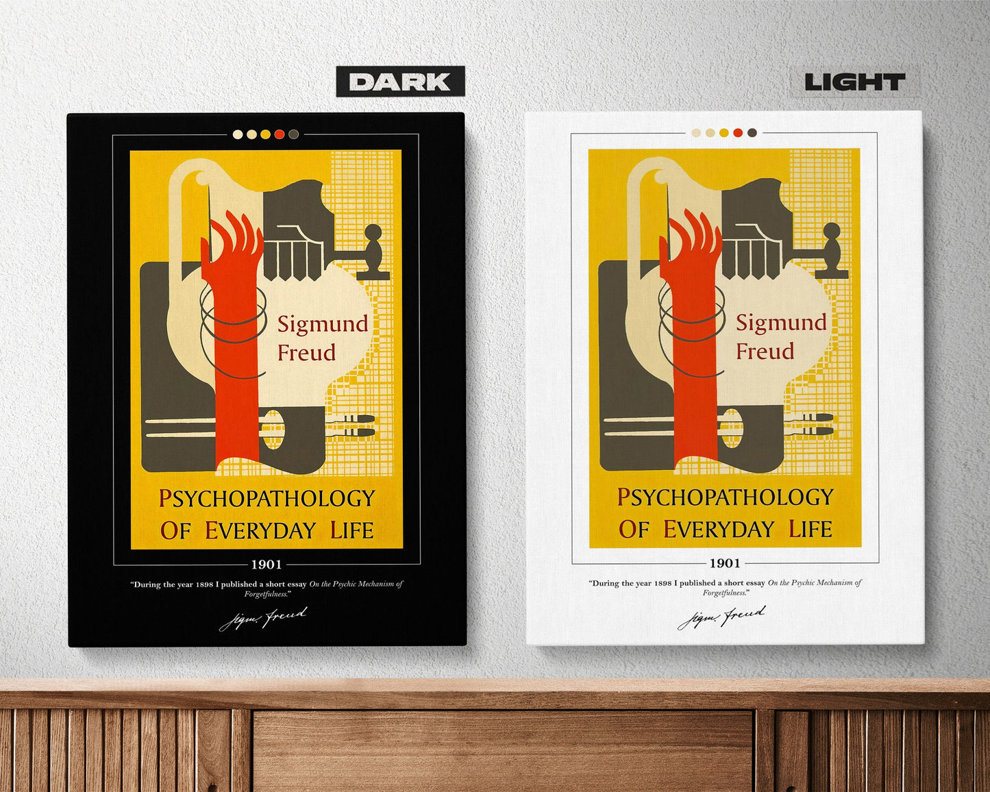 The Psychopathology of Everyday Life Book Cover Poster | Sigmund Freud, Psychopathology of Everyday Life Poster, Book Posters, Book Art