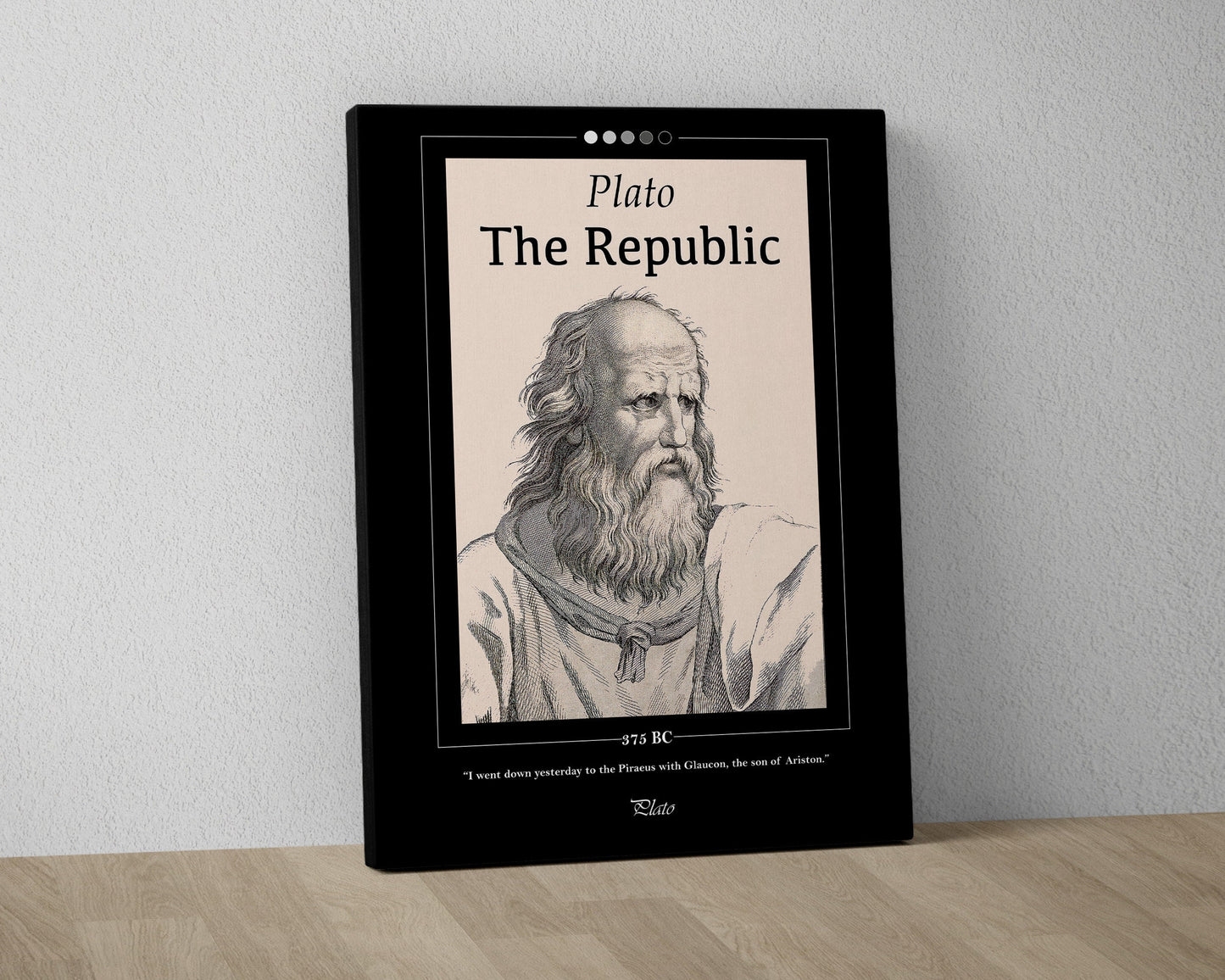 Republic Book Cover Poster | Plato, Republic Poster, Republic Print, Book Posters, Book Prints, Book Art, Canvas Wall Art, Book Lover Gift