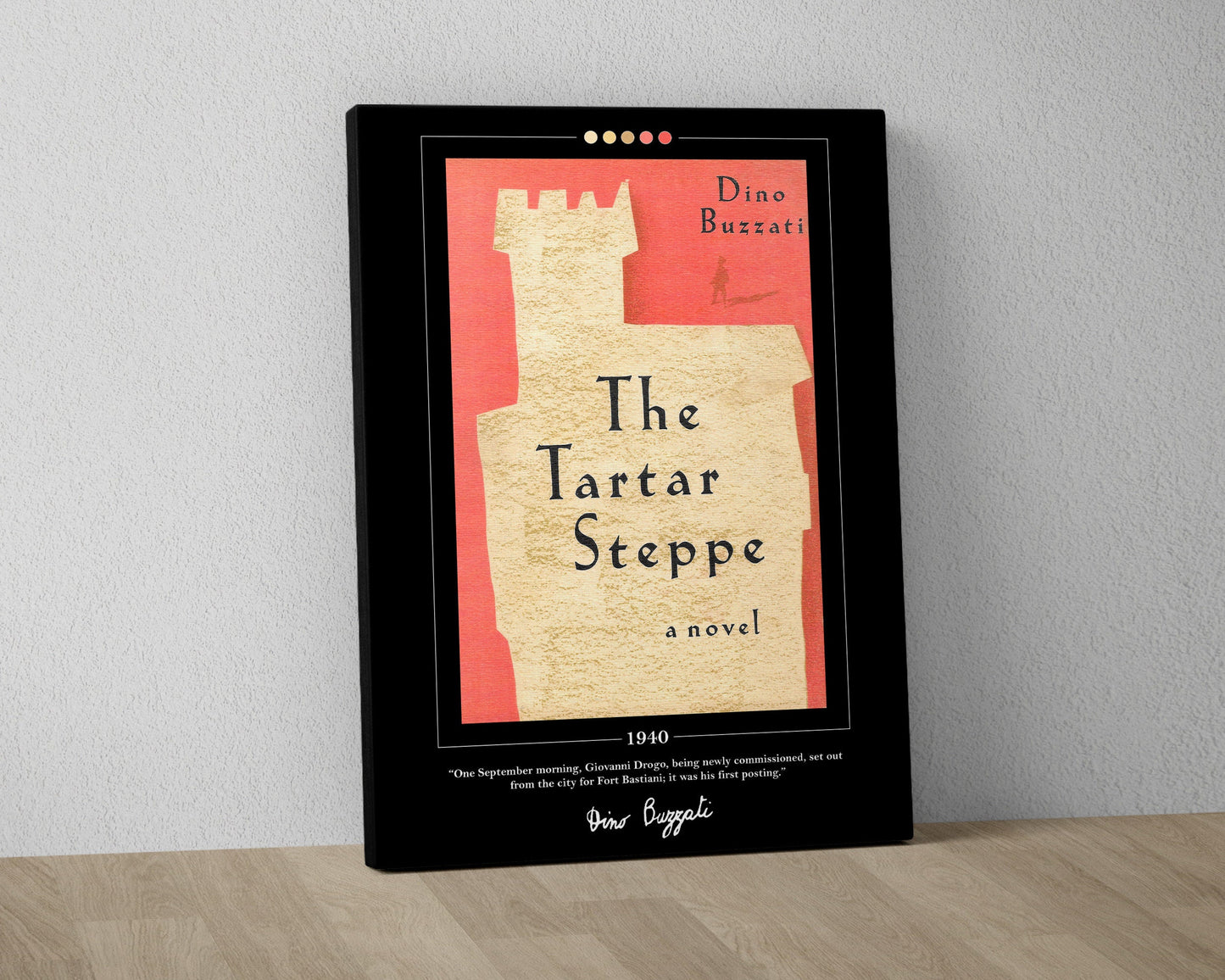 The Tartar Steppe Book Cover Poster | Dino Buzzati, The Tartar Steppe Poster, Tartar Steppe Print, Book Posters, Book Art, Book Lover Gift