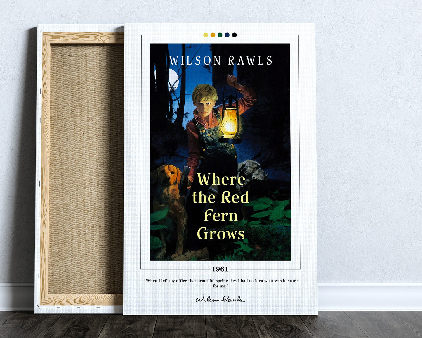 Where the Red Fern Grows Book Cover Poster | Wilson Rawls, Where the Red Fern Grows Poster, Book Posters, Book Art, Book Lover Gift