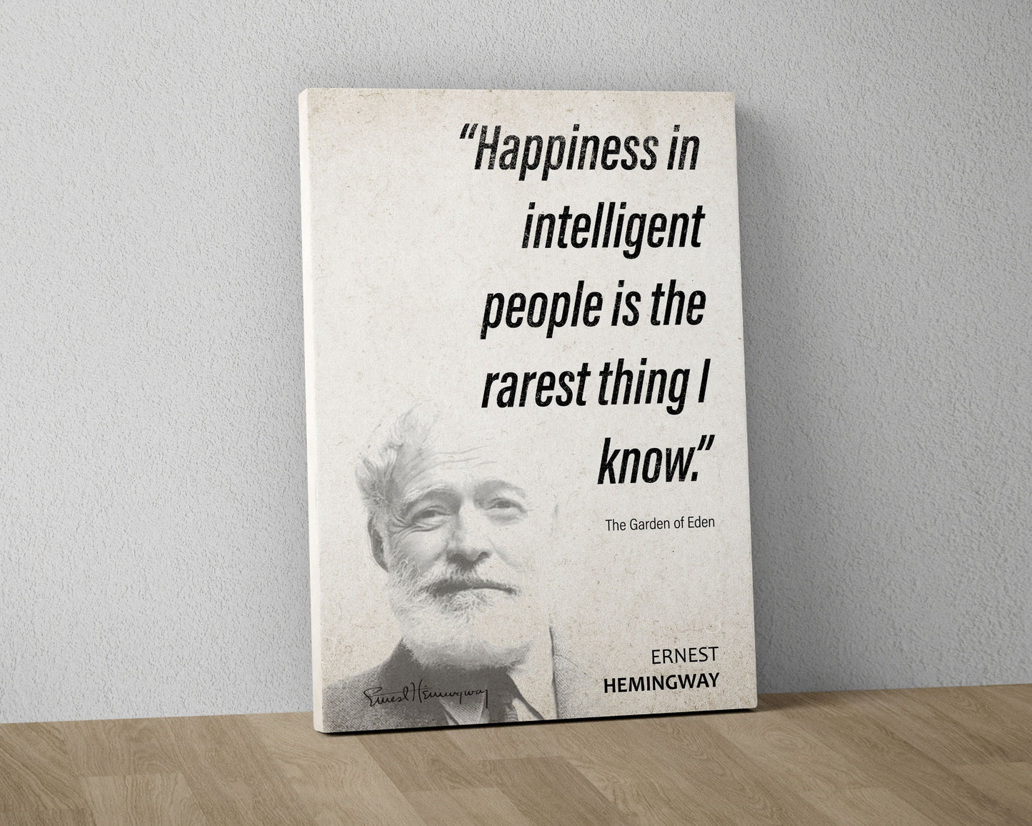 Ernest Hemingway Quote Wall Art | The Garden of Eden Quote Poster, Quote Print, Quote Art, Book Quotes, Canvas Wall Art, Book Lover Gift