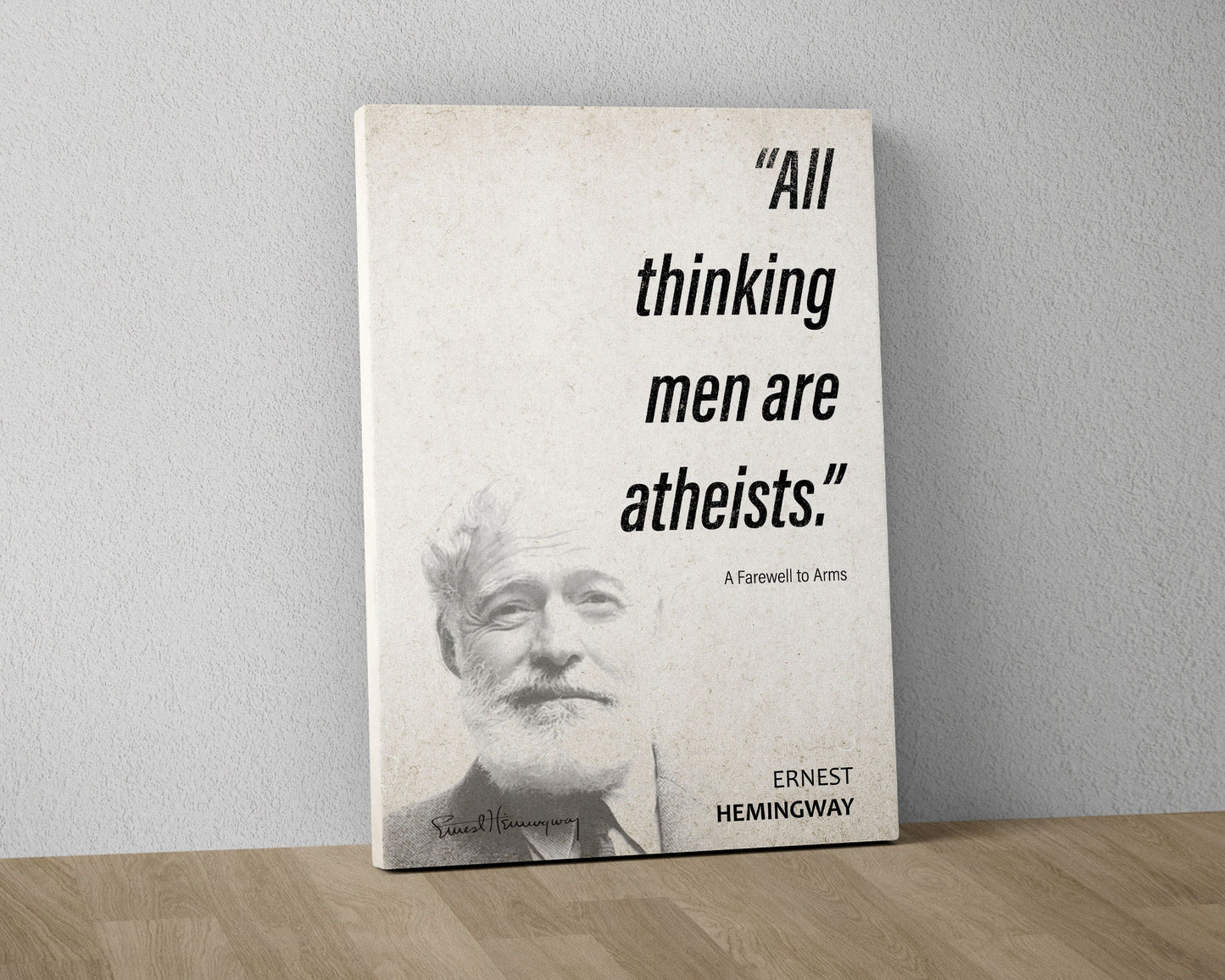 Ernest Hemingway Quote Wall Art | A Farewell to Arms Quote Poster, Quote Print, Quote Art, Book Quote, Canvas Wall Art, Book Lover Gift