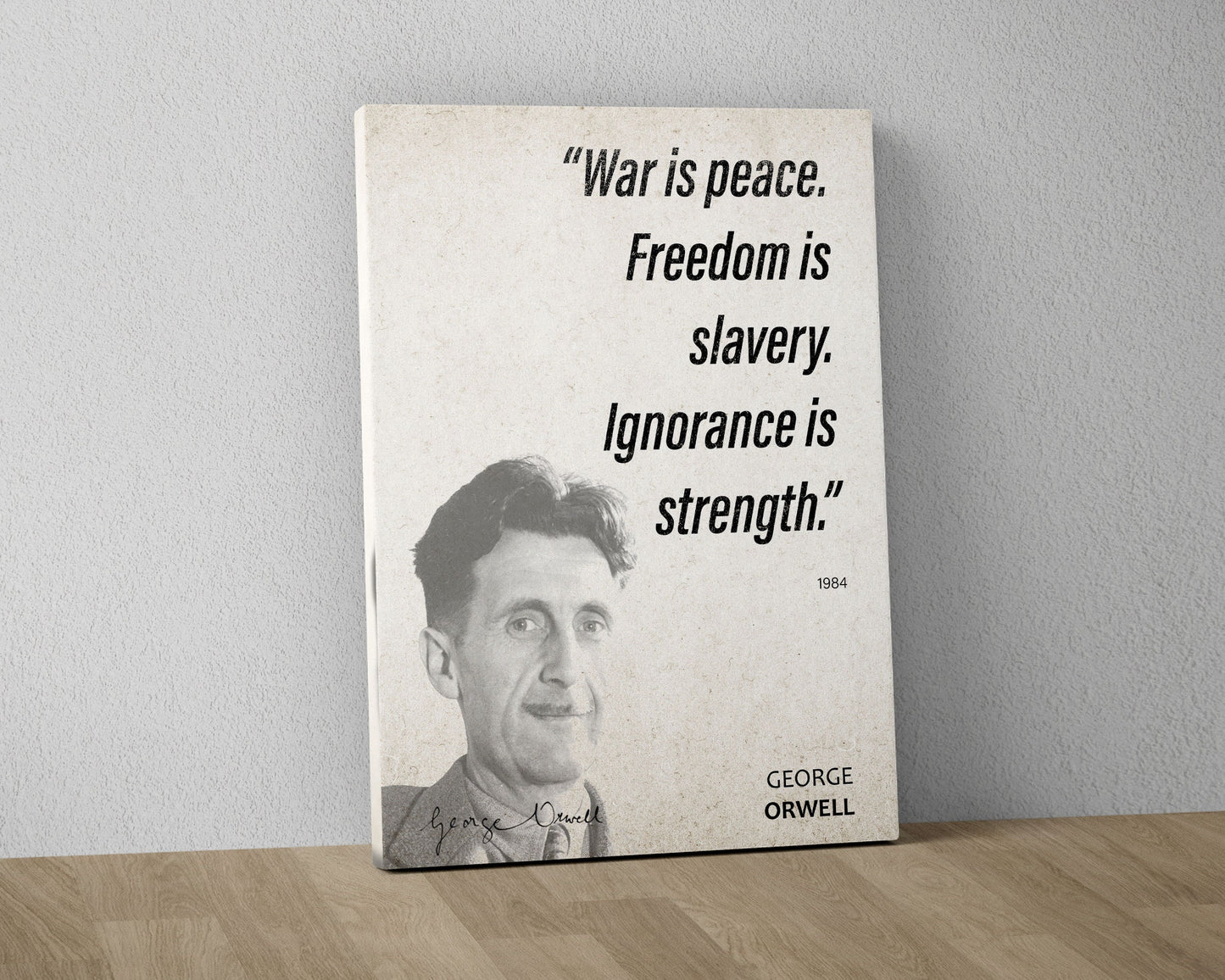 George Orwell Quote Wall Art | "War is Peace" 1984 Quote Poster, Quote Print, Quote Art, Book Quote, Canvas Wall Art, Book Lover Gift