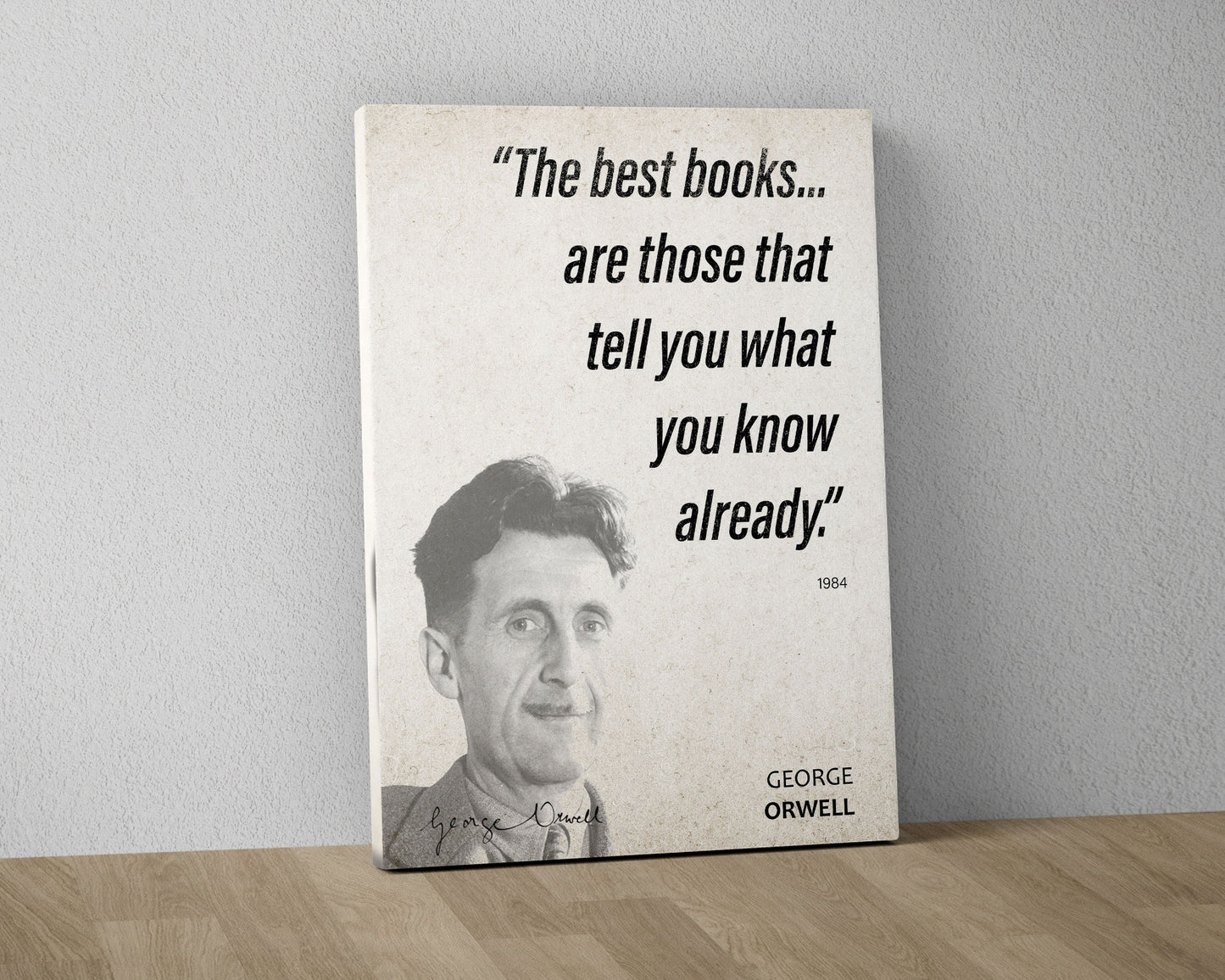 George Orwell Quote Wall Art | "The Best Books" 1984 Quote Poster, Quote Print, Quote Art, Book Quote, Canvas Wall Art, Book Lover Gift