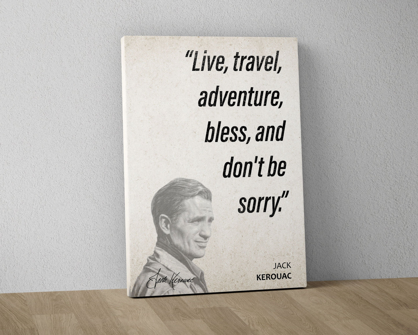 Jack Kerouac Quote Wall Art | "Don't Be Sorry" Quote Poster, Quote Print, Quote Art, Book Quotes, Canvas Wall Art, Book Lover Gift