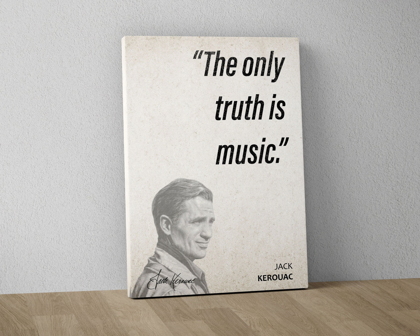 Jack Kerouac Quote Wall Art | "Music" Quote Poster, Quote Print, Quote Art, Book Quotes, Canvas Wall Art, Book Lover Gift