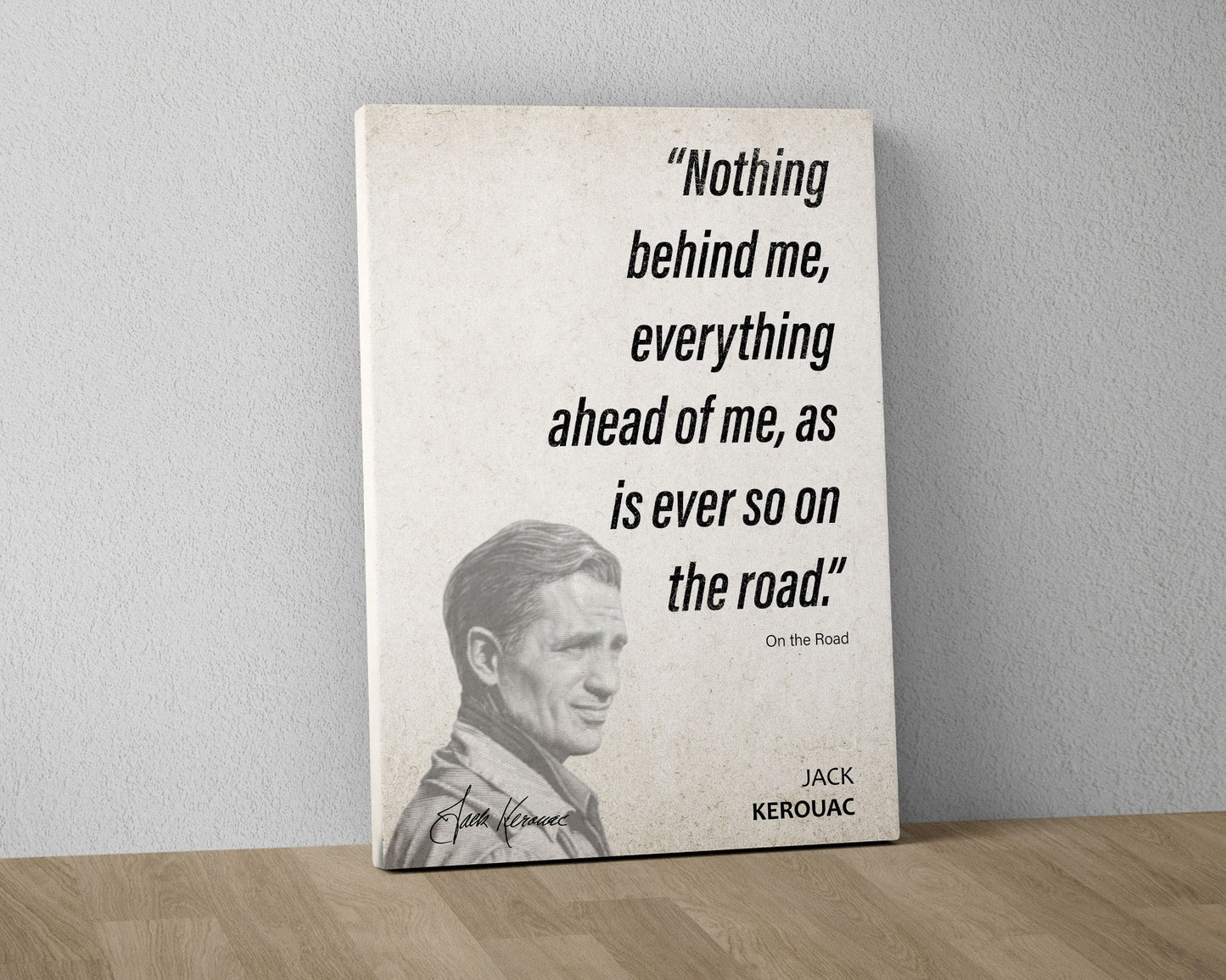 Jack Kerouac Quote Wall Art | "Ahead of Me" On the Road Quote Poster, Quote Print, Quote Art, Book Quotes, Canvas Wall Art, Book Lover Gift