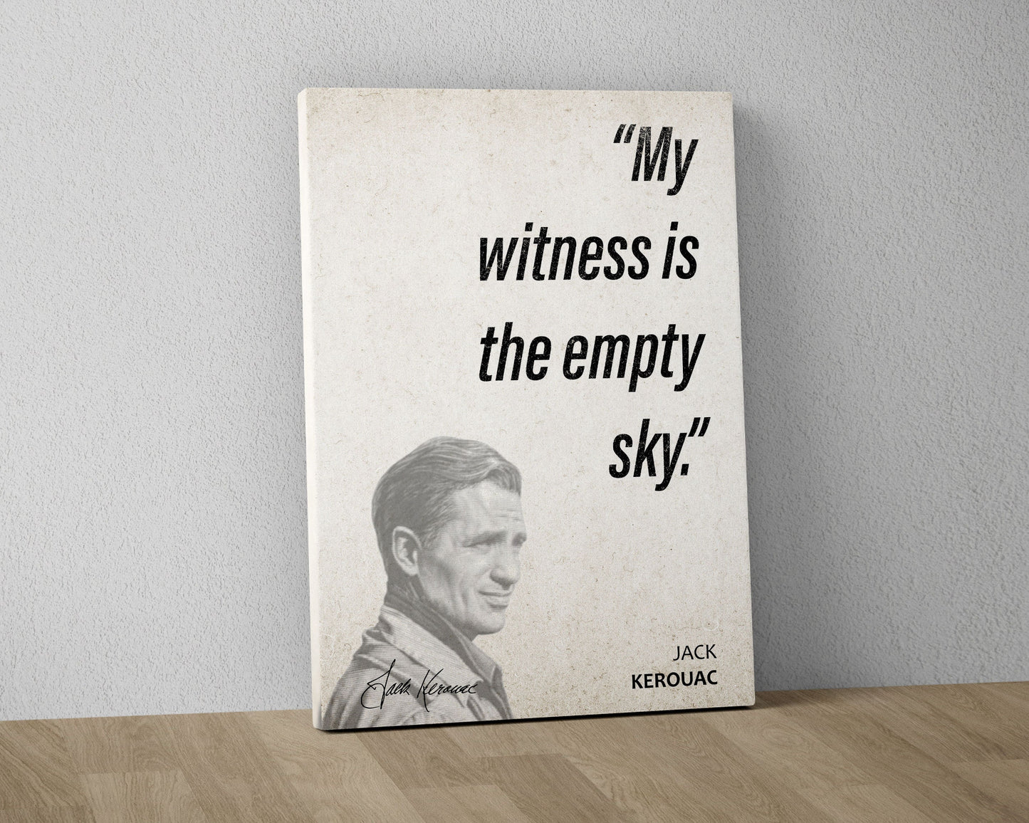 Jack Kerouac Quote Wall Art | "Empty Sky" Quote Poster, Quote Print, Quote Art, Book Quotes, Canvas Wall Art, Book Lover Gift
