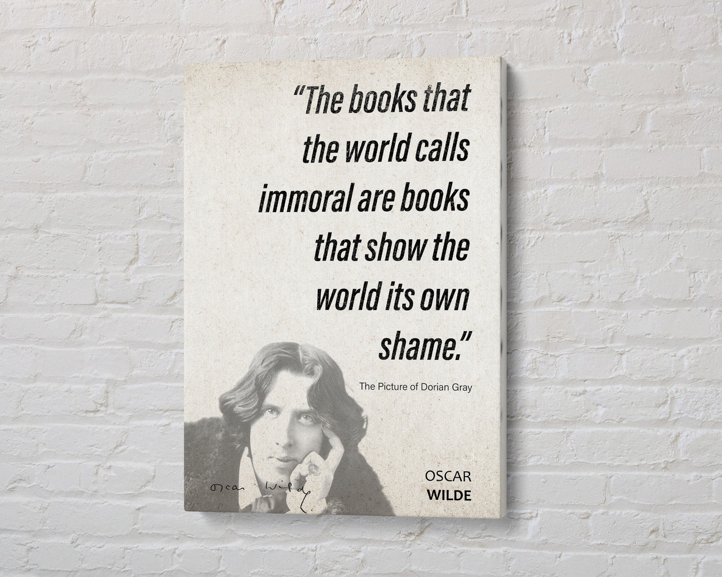 Oscar Wilde Quote Wall Art | The Picture of Dorian Gray Quote Poster, Quote Print, Quote Art, Book Quote, Canvas Wall Art, Book Lover Gift
